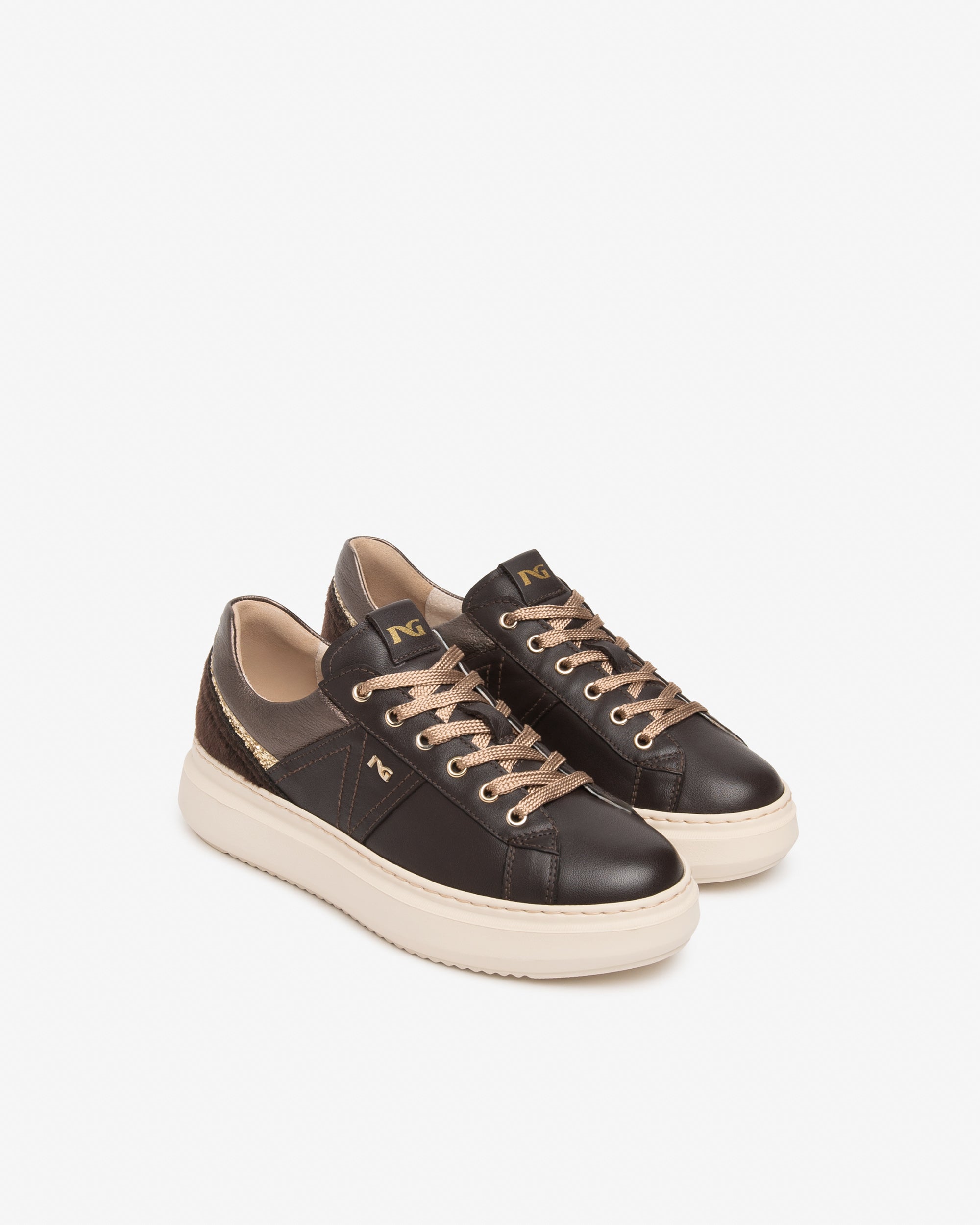 Nero Giardini Sneakers baskets cuir femme 38 plateforme