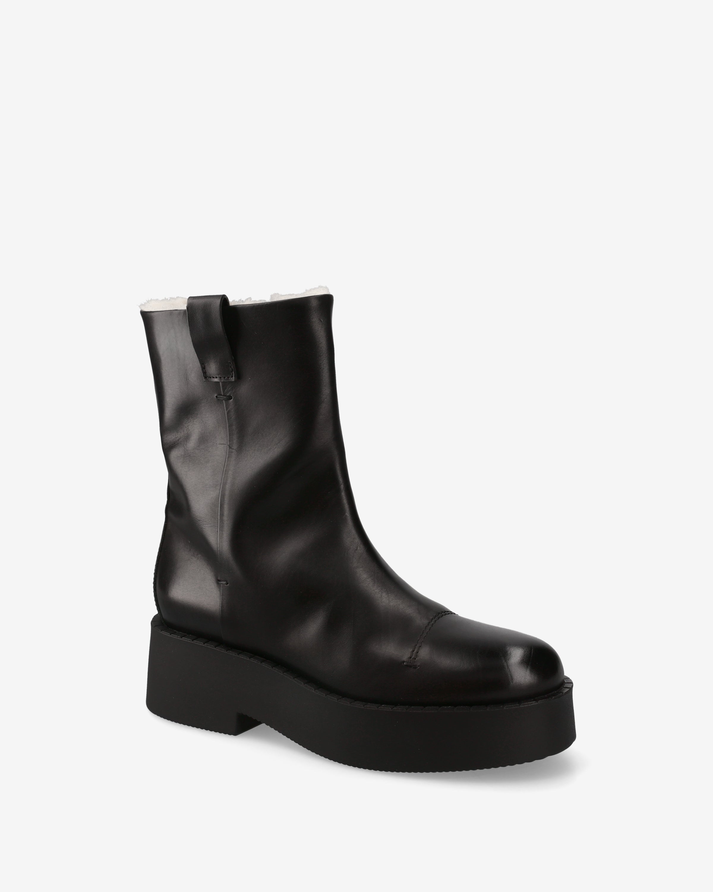 Premiata Boots cuir bottines femme plateforme noir