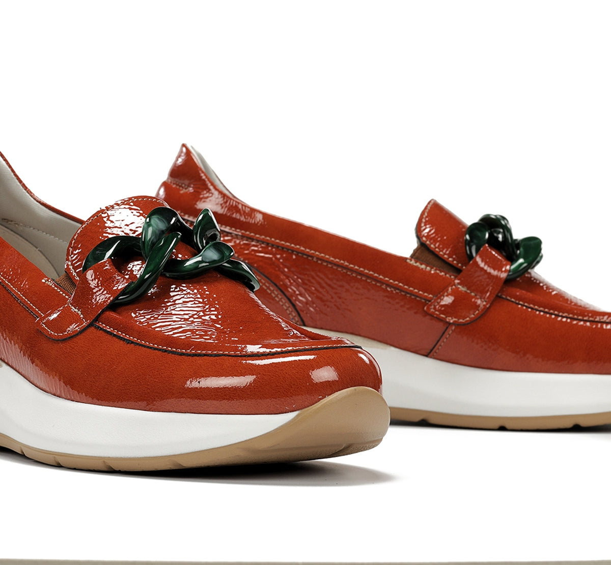 Dorking Flix D9671 mocassin femme orange confort