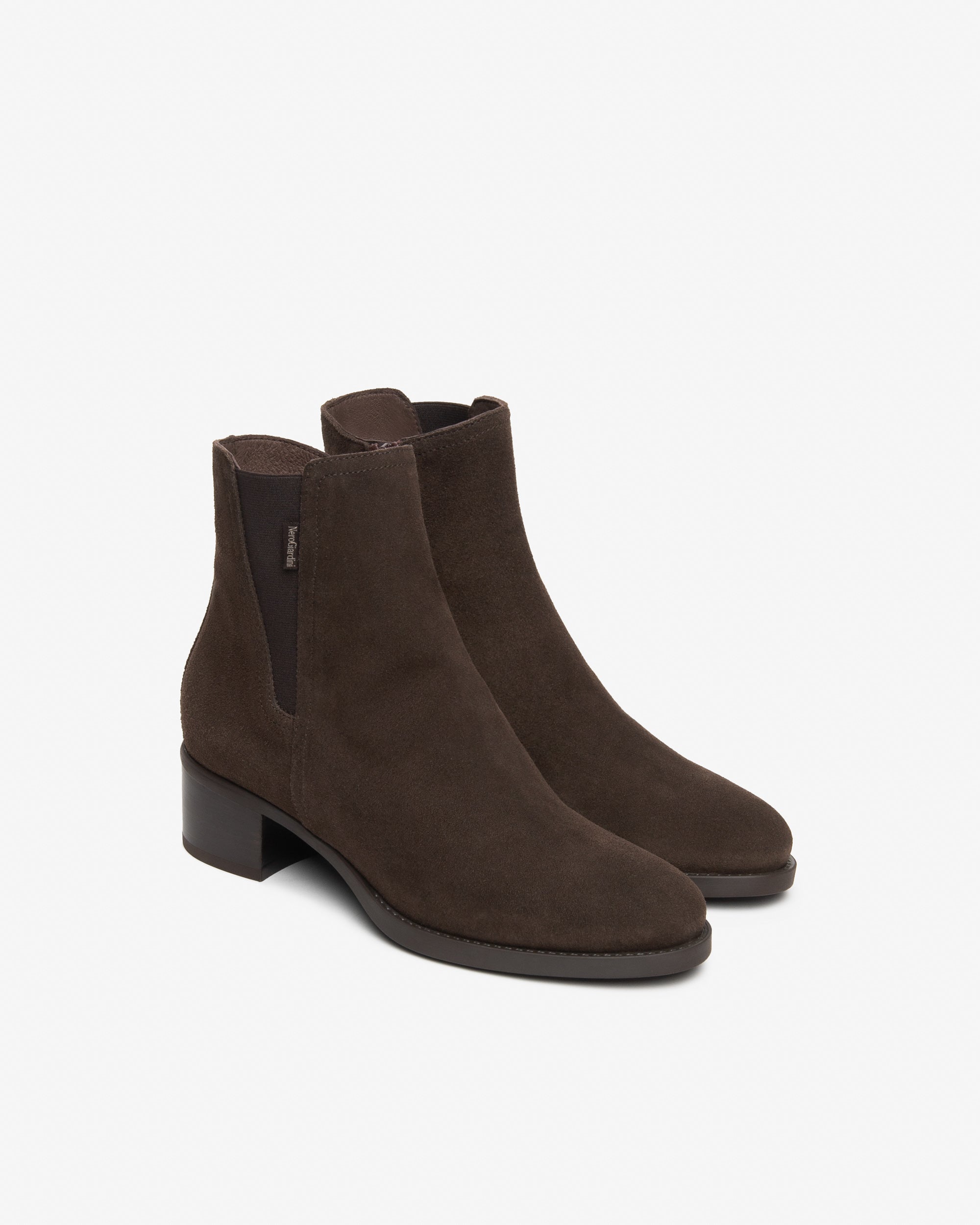 Nero Giardini Chelsea Boots bottines daim femme talon 40 mm