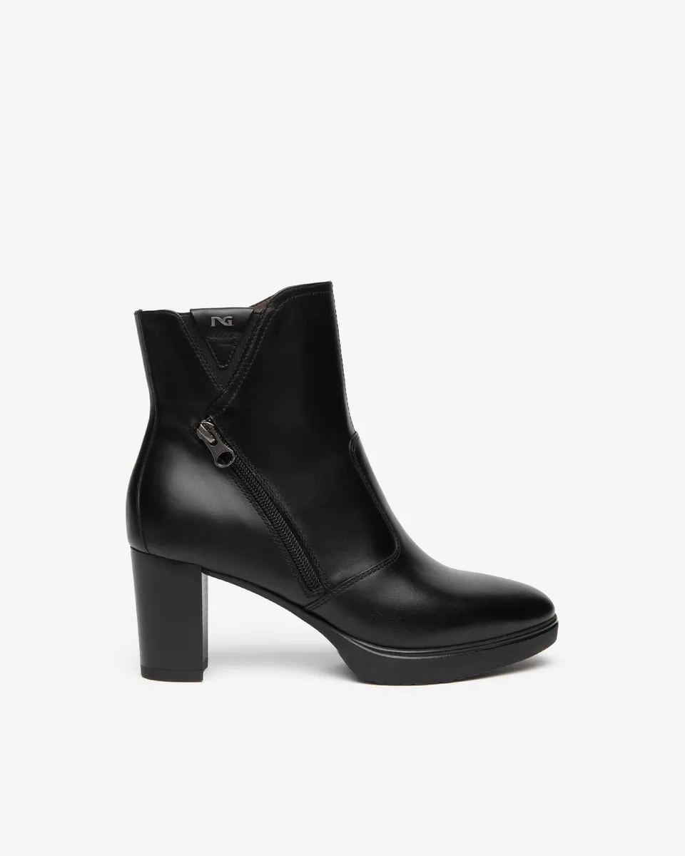 Nero Giardini Ankle Booties bottines cuir plateforme 7 cm