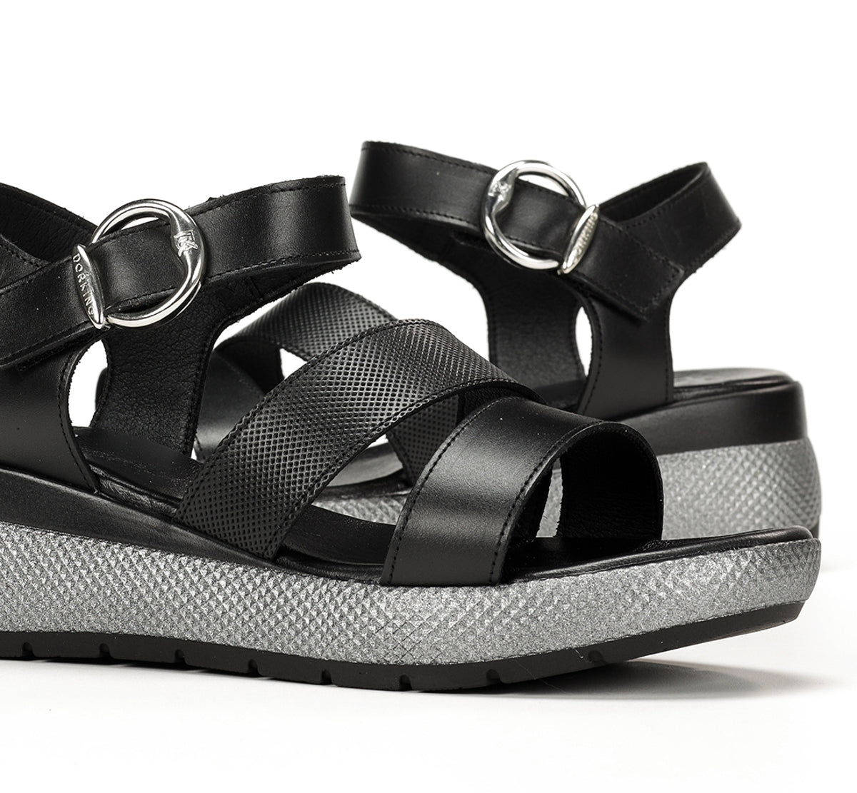 Dorking by Fluchos Ever D9313 sandales noir femme