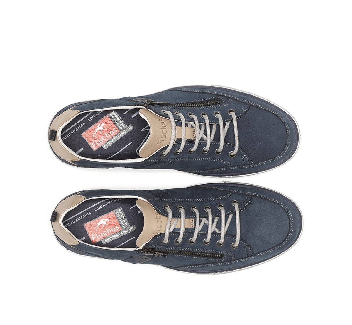 Fluchos Quebec 9376 baskets homme bleu été
