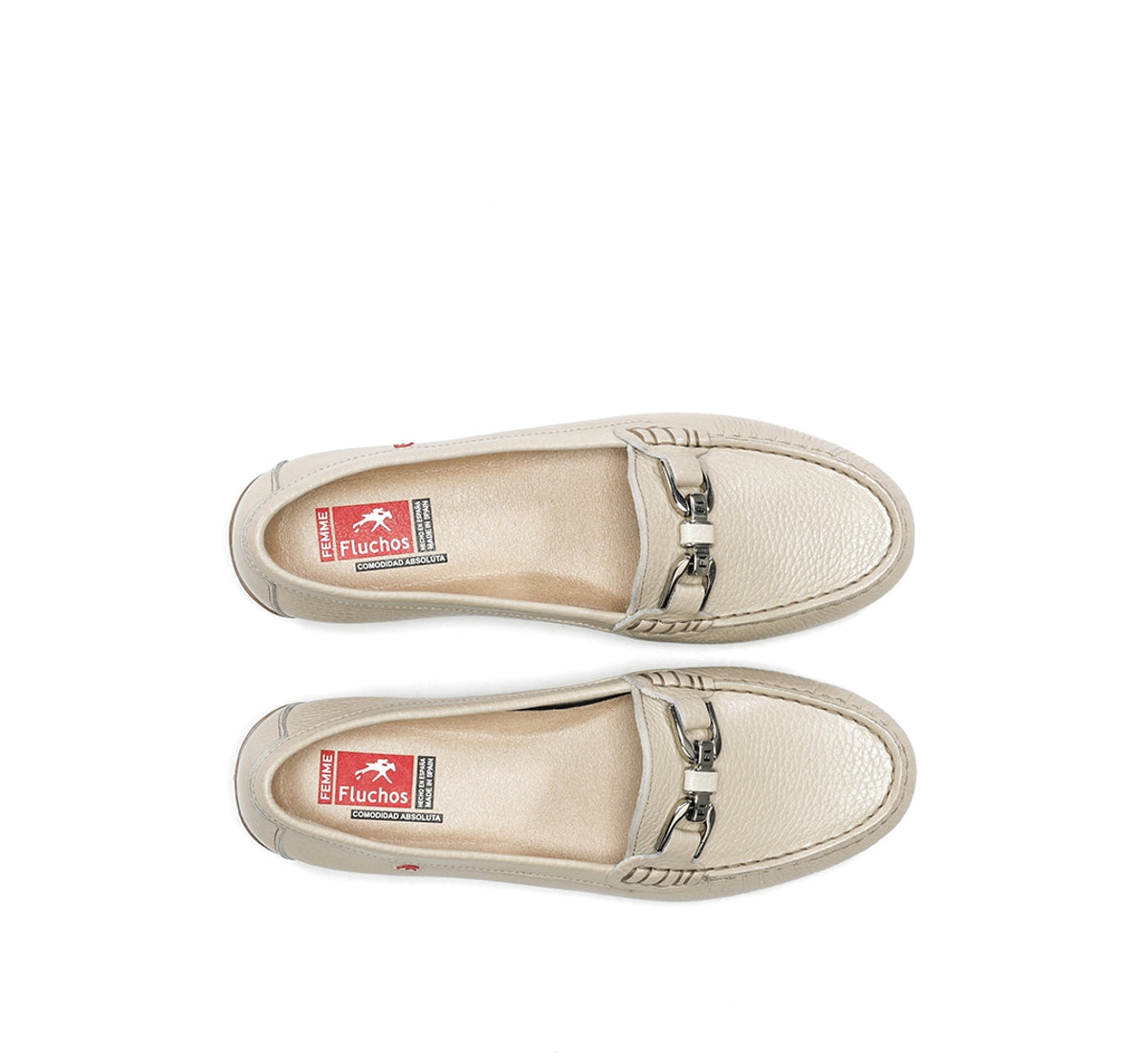 Fluchos Bruni F0804 mocassins taupe femme cuir