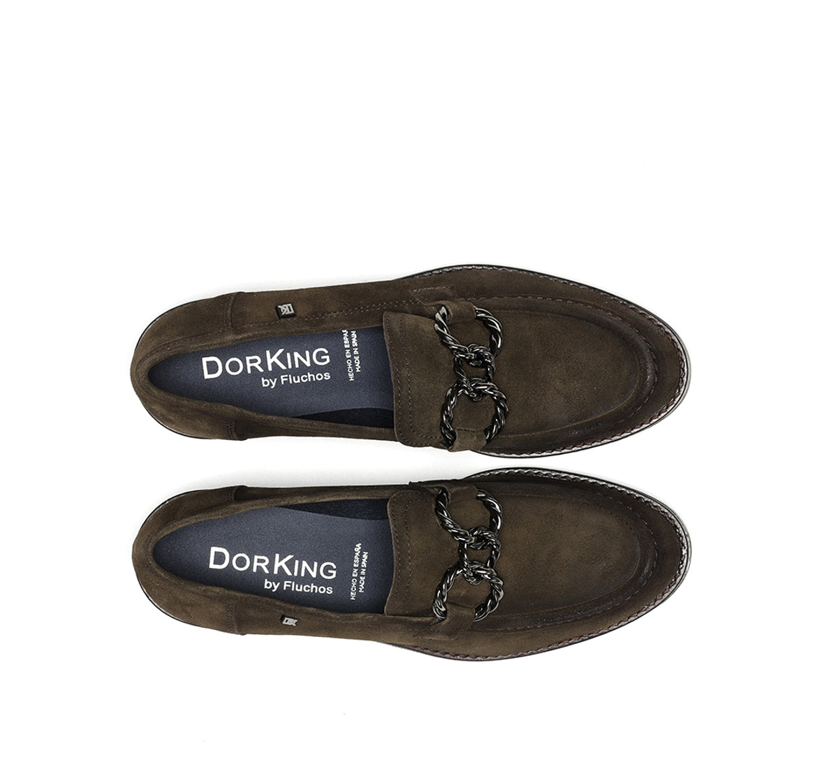 Dorking by Fluchos Harvard D9117 mocassin vert femme