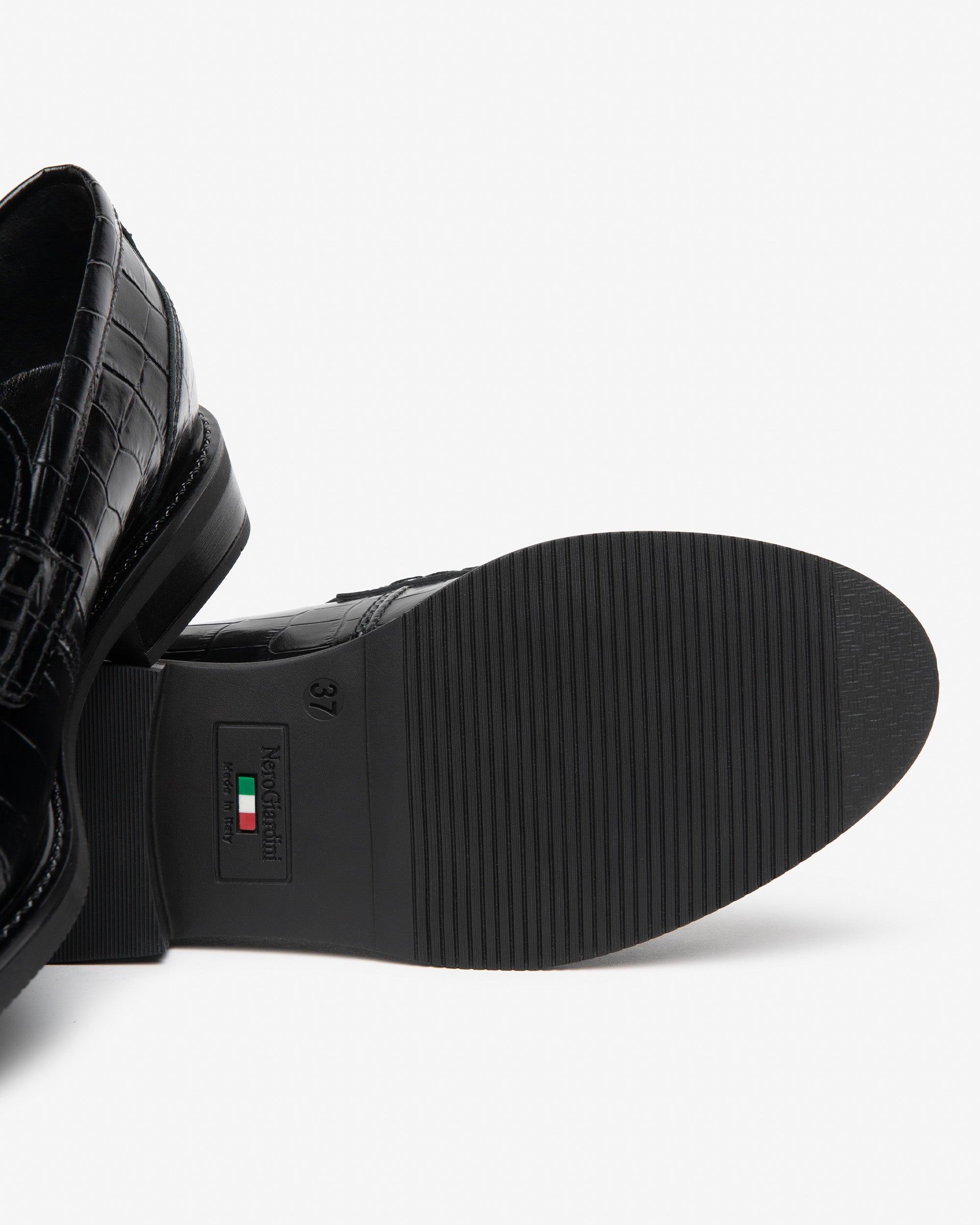 Nero Giardini Loafers mocassins cuir croco 38