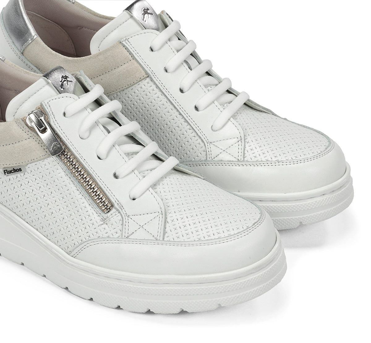 Fluchos Aqua F2173 baskets compensées femme blanc