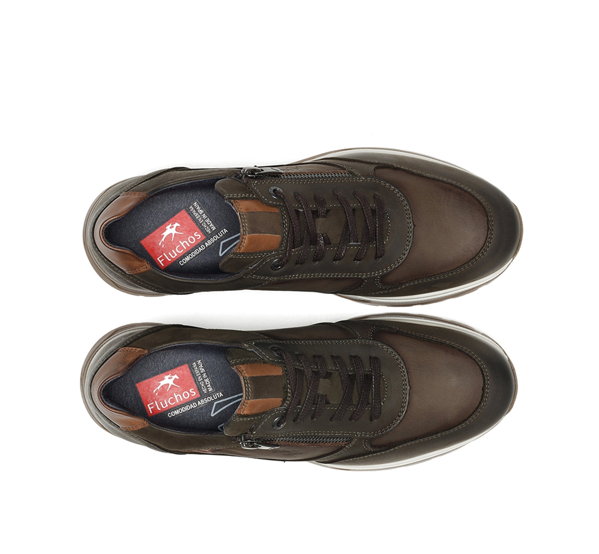 Fluchos Louis F1603 baskets vert homme cuir