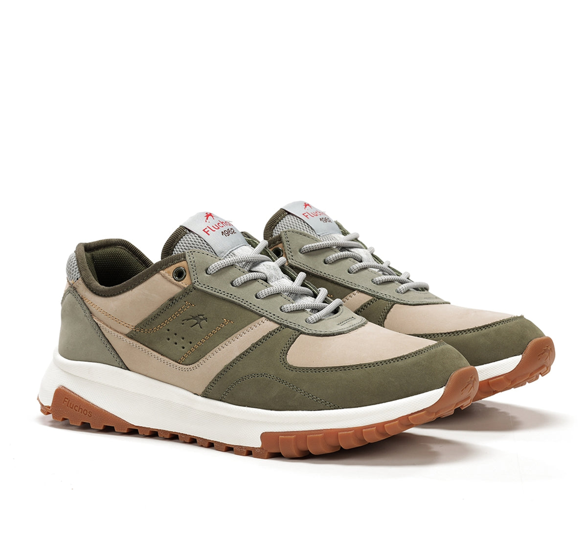 Fluchos Arion F2012 baskets homme vertes confort