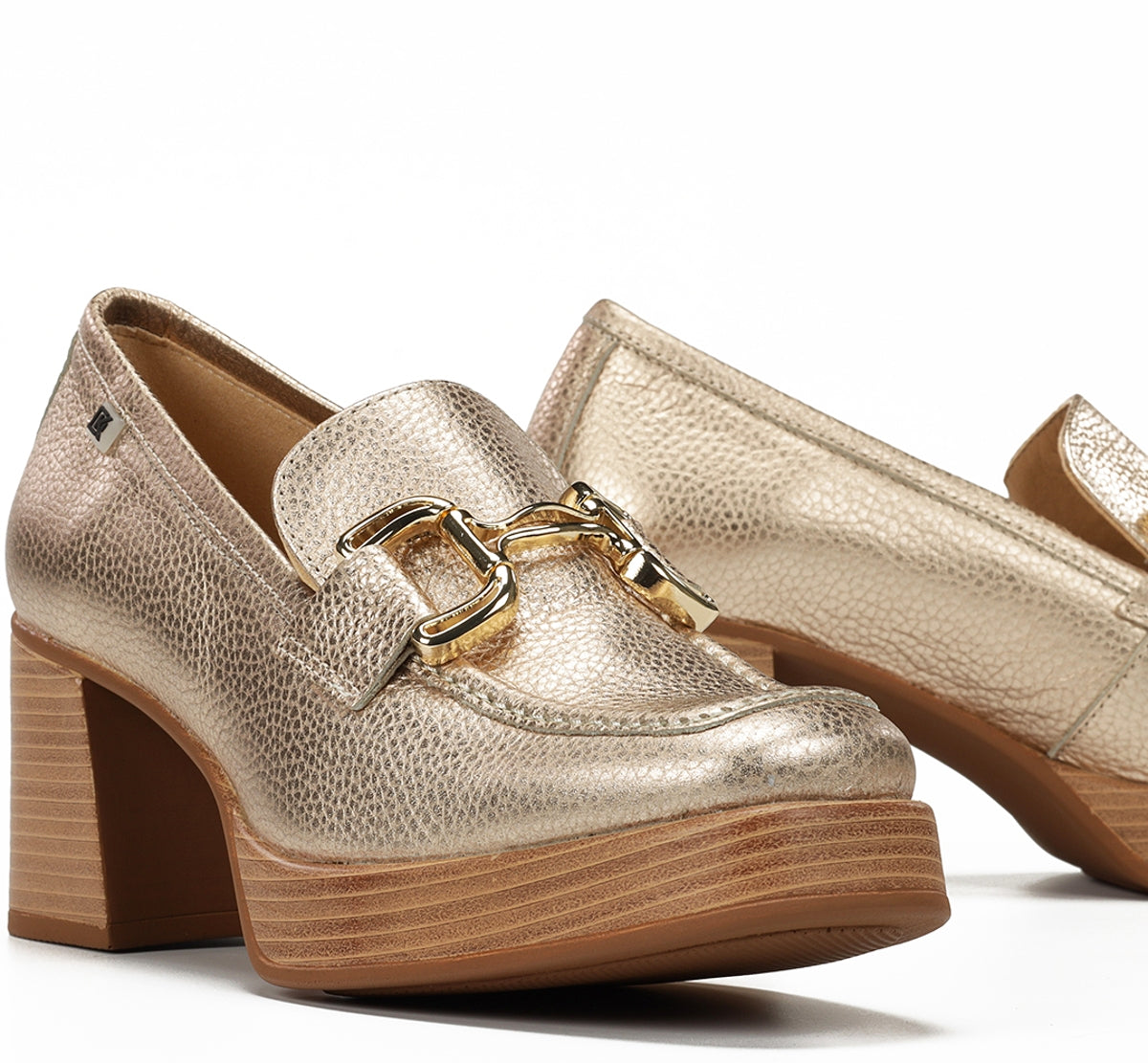 Dorking Cristel D9438 Mocassins Femme Doré Plateforme