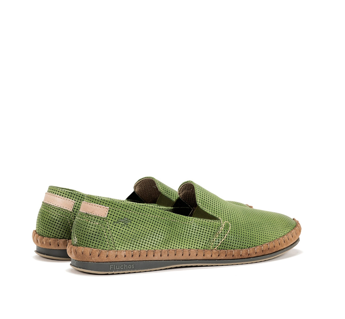 Fluchos Slip On Bahamas 8674 mocassins vert homme cuir