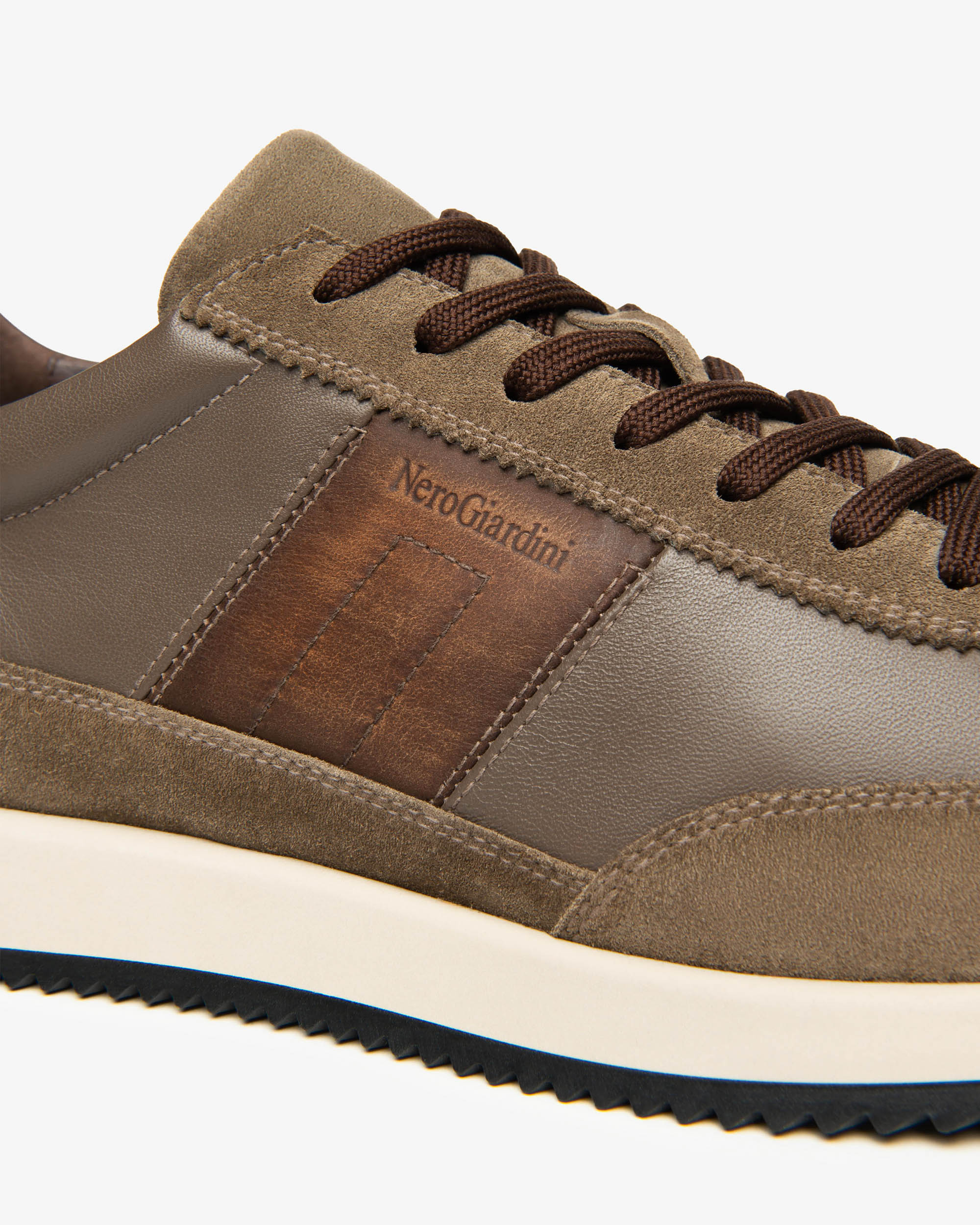 Nero Giardini Sneakers Baskets Cuir Daim Homme Memory
