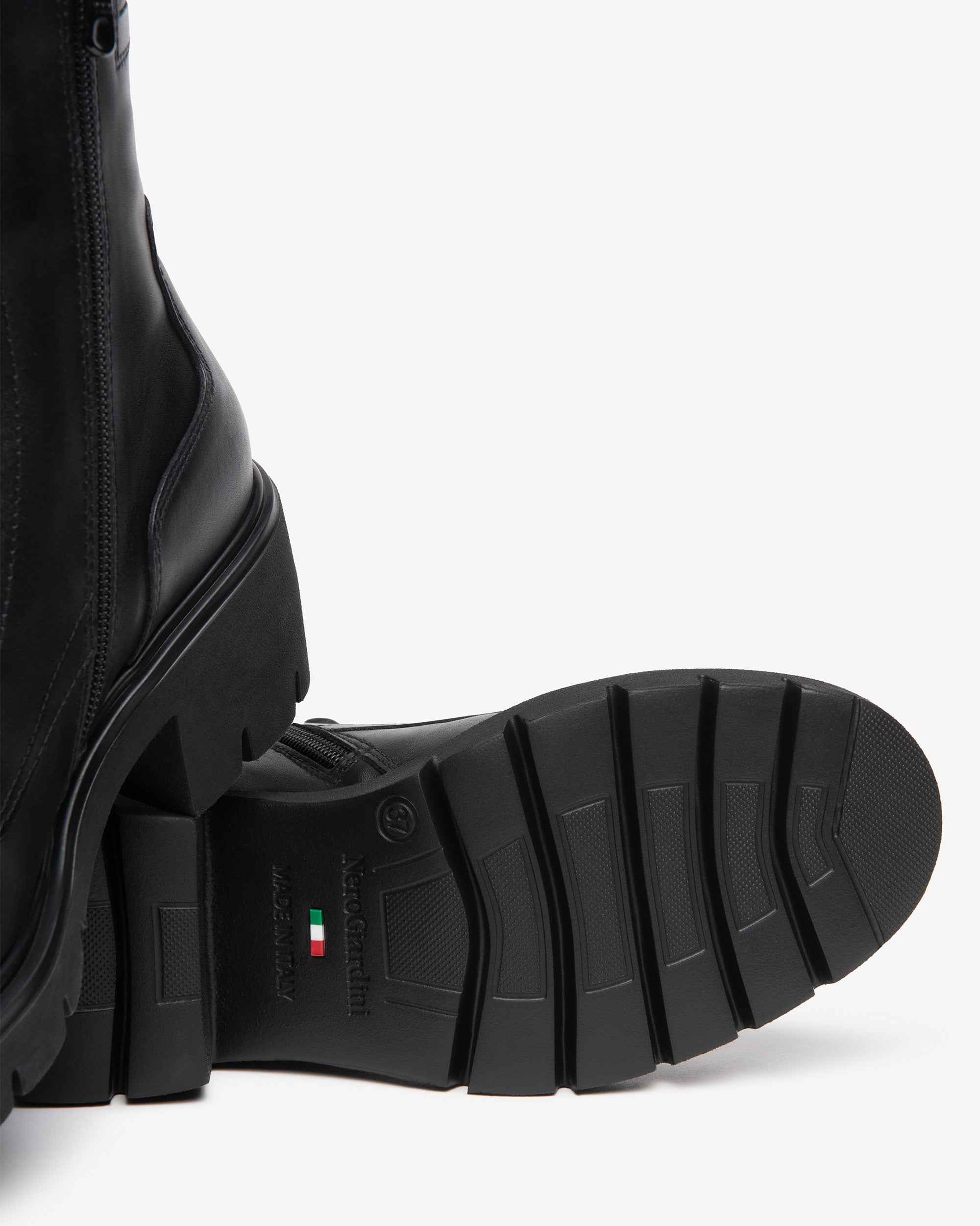 Nero Giardini Combat Boots rangers cuir femme talon