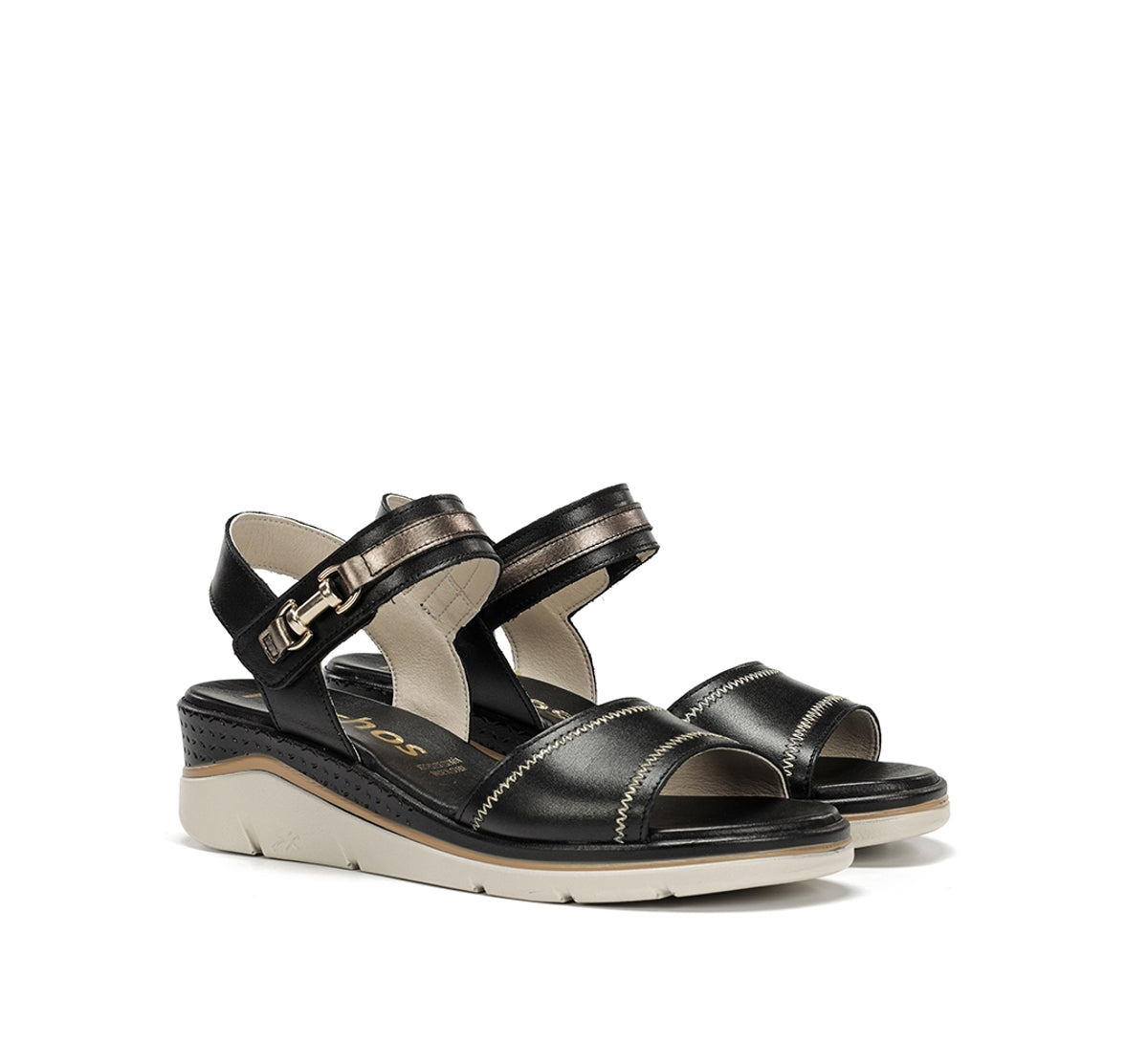 Fluchos Sandalias Fire F2427 Sandale Noir Femme