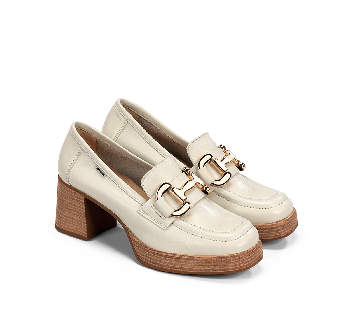Fluchos Dorking Cristel D9232 mocassin blanc plateforme