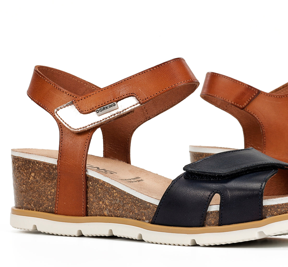 Fluchos Dorking Gold D9512 sandales bleu compensées