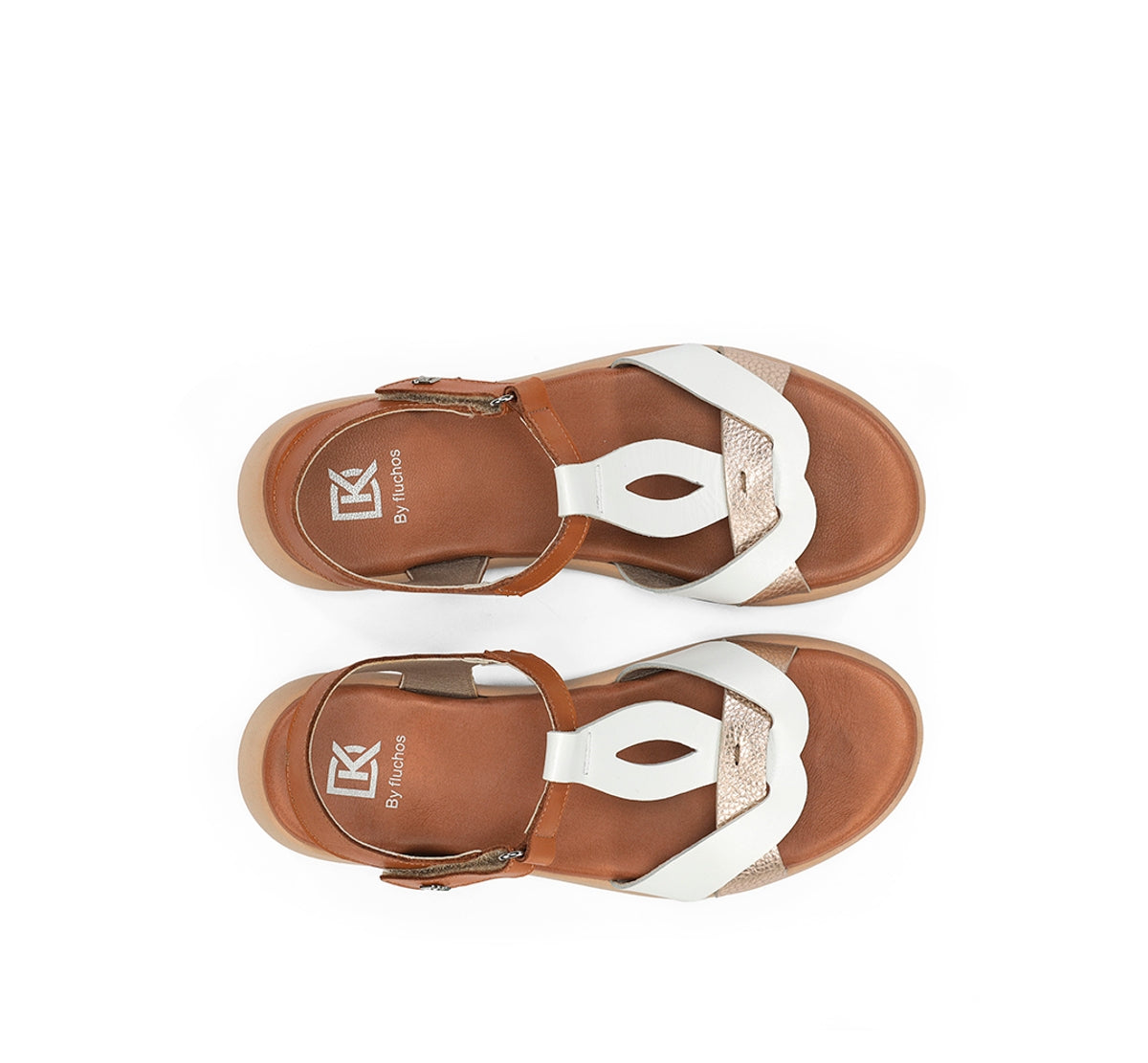 Dorking Gandia D9466 sandales femme blanc boucle