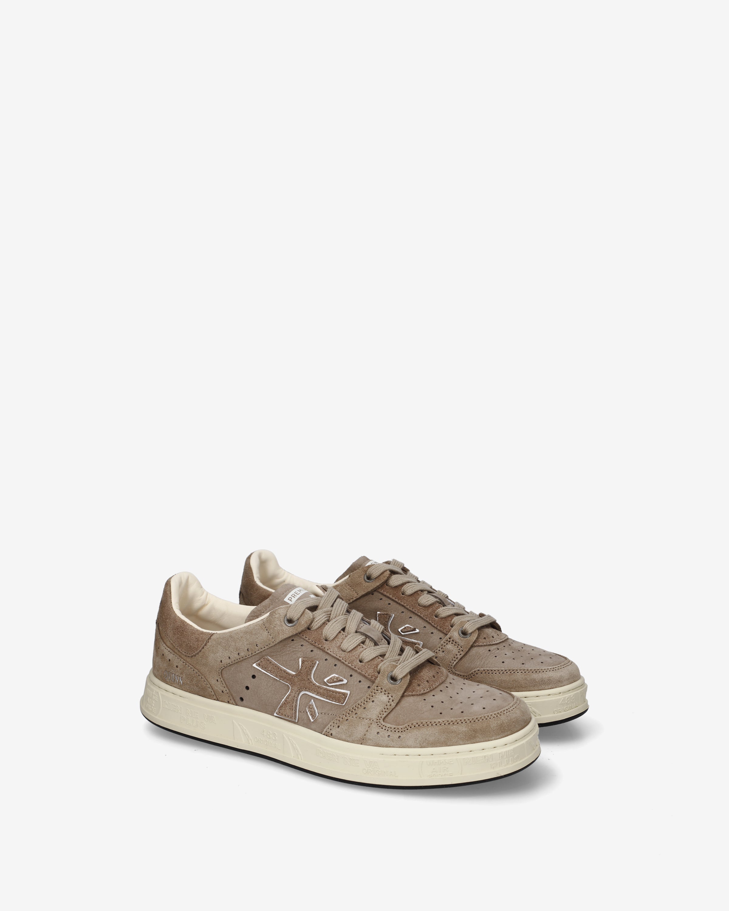 Premiata Quinn 8652 baskets beige cuir et daim