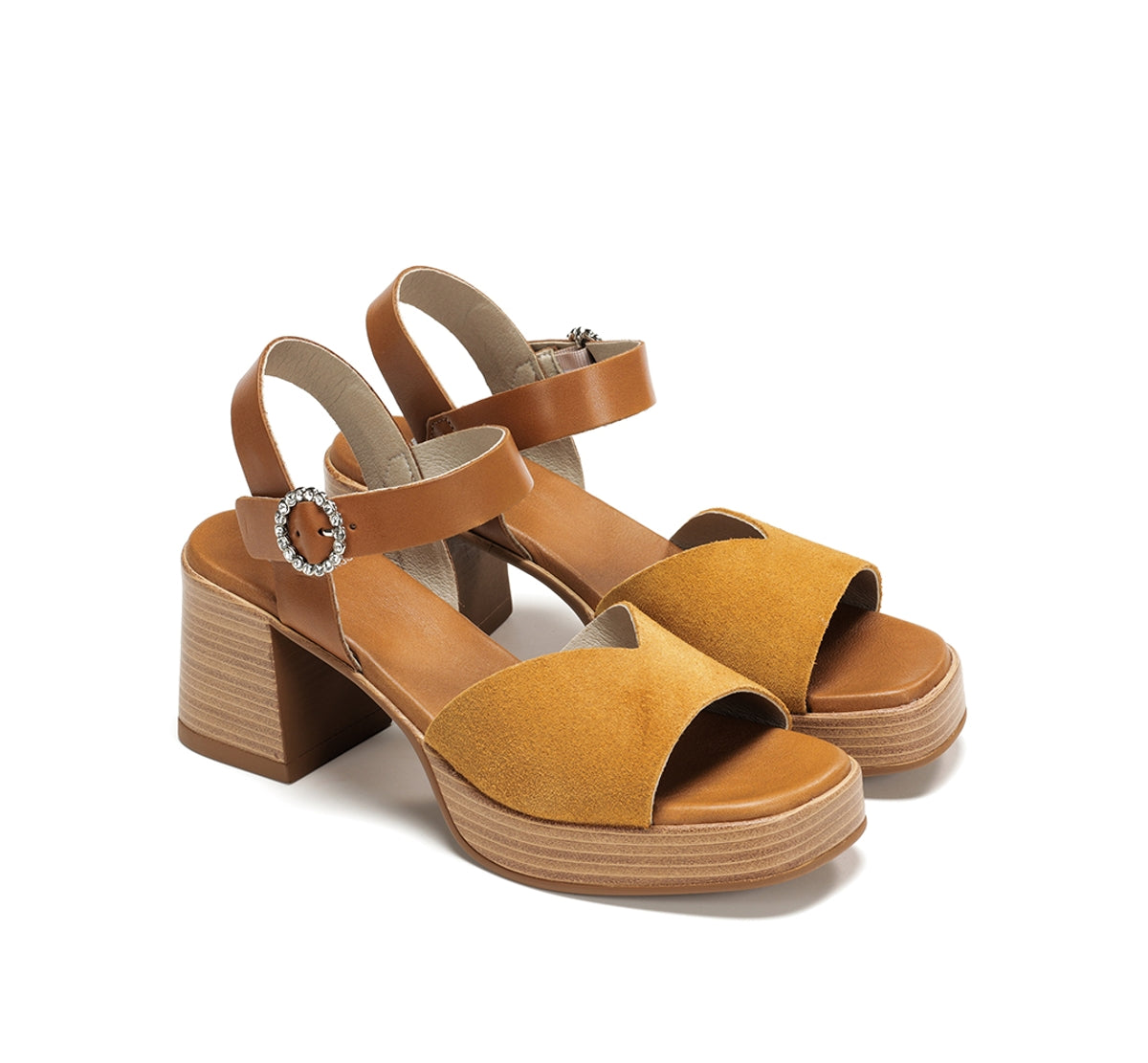 Dorking Diamond D9283 sandale jaune femme talon large