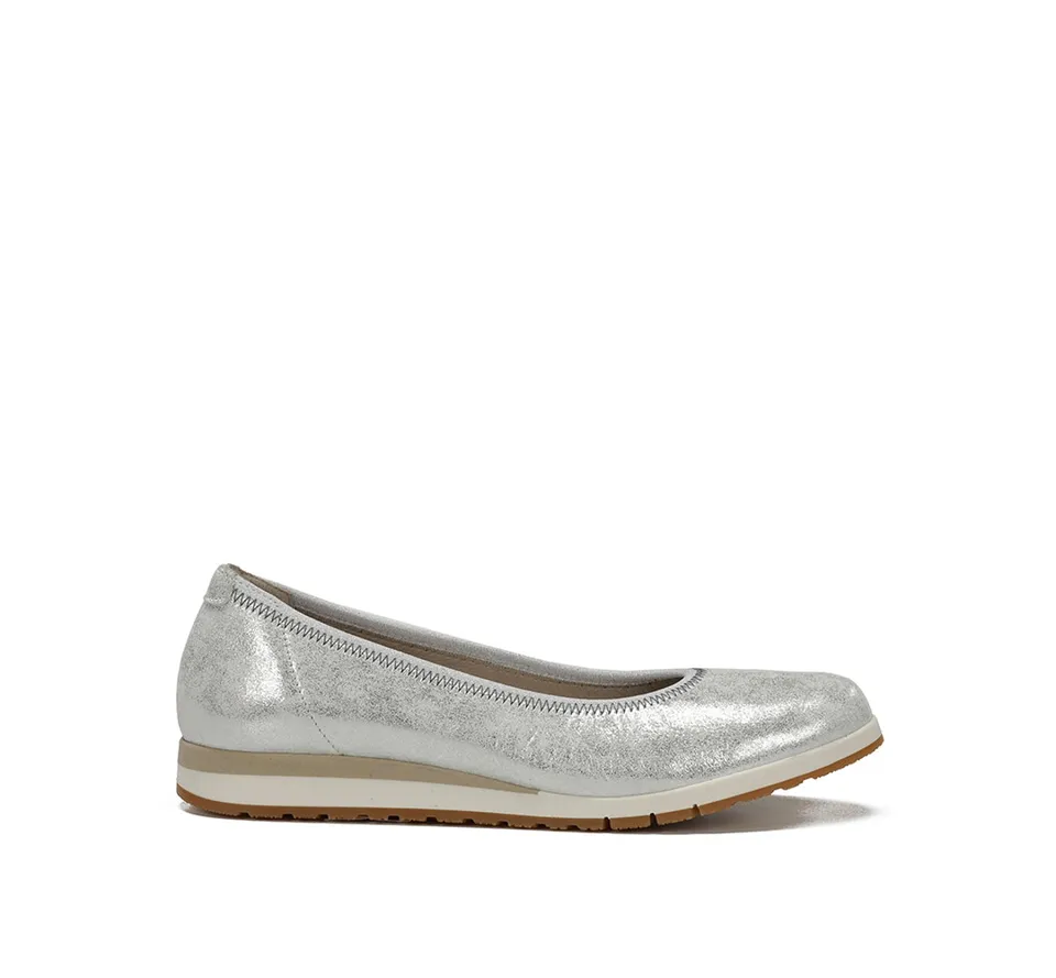 Dorking Swim D9712 ballerines femme argent légères