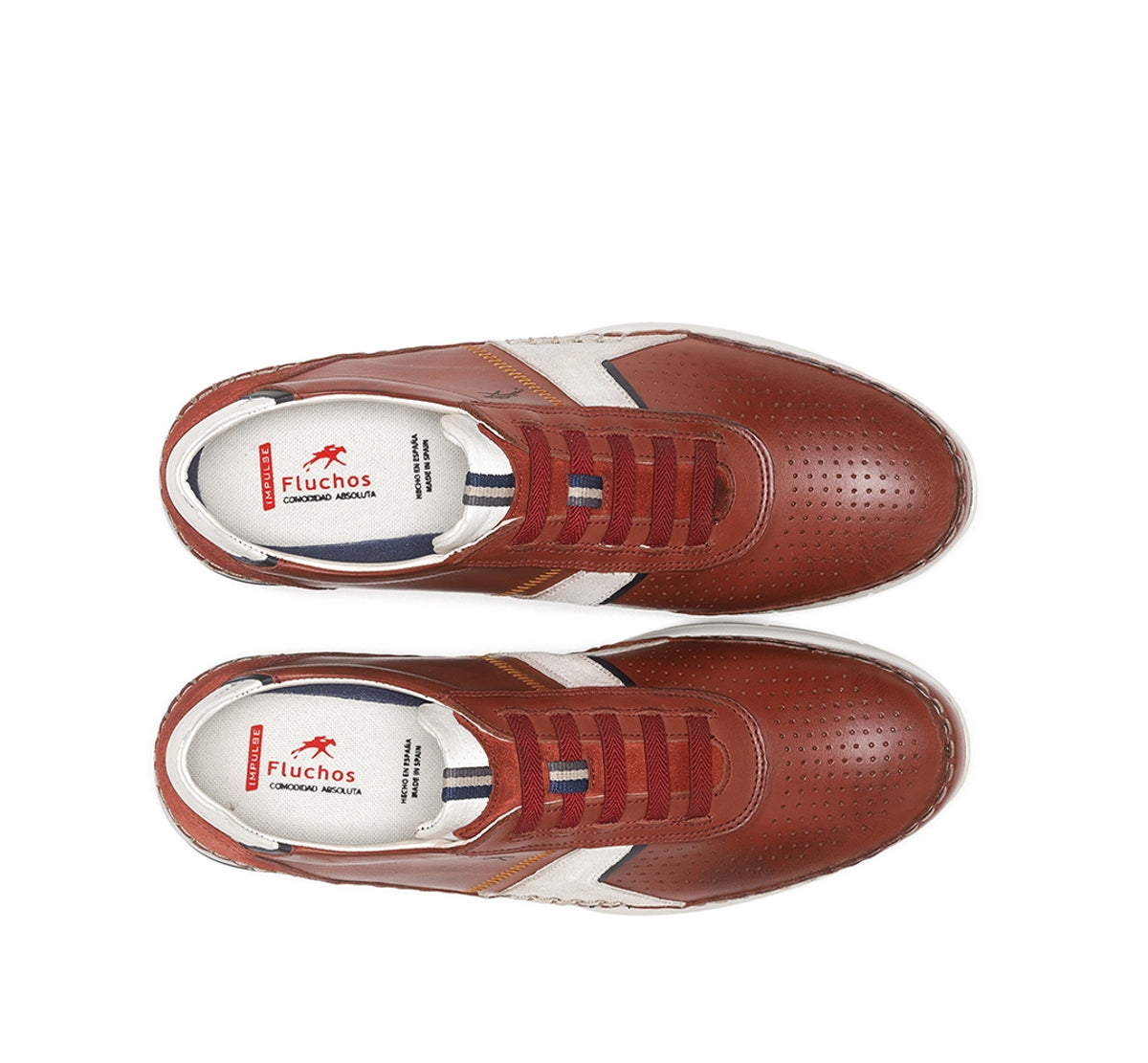 Fluchos Yannic F1443 baskets homme rouge lacets