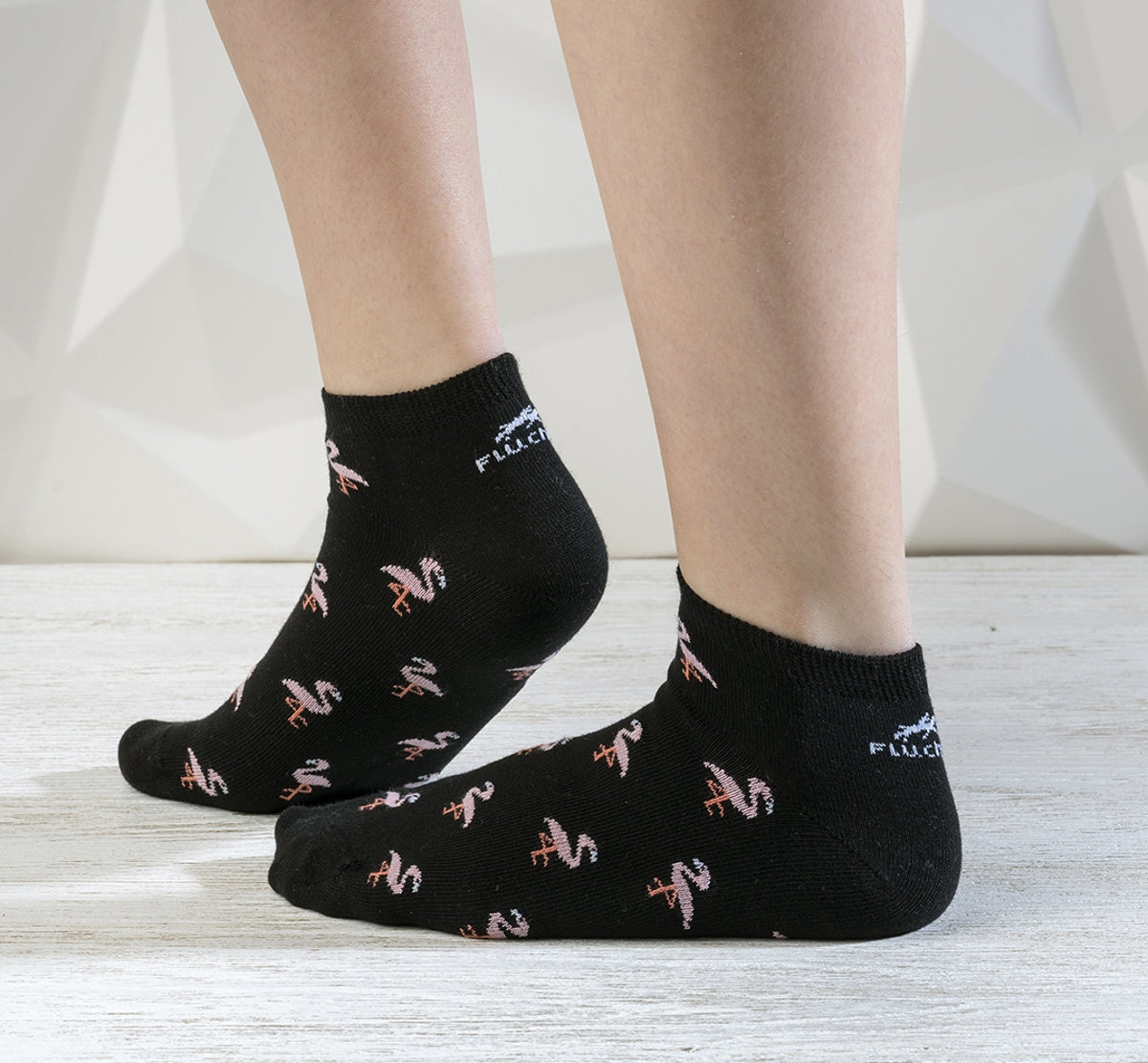 Fluchos CA0011 chaussettes noir gris femme lot 2