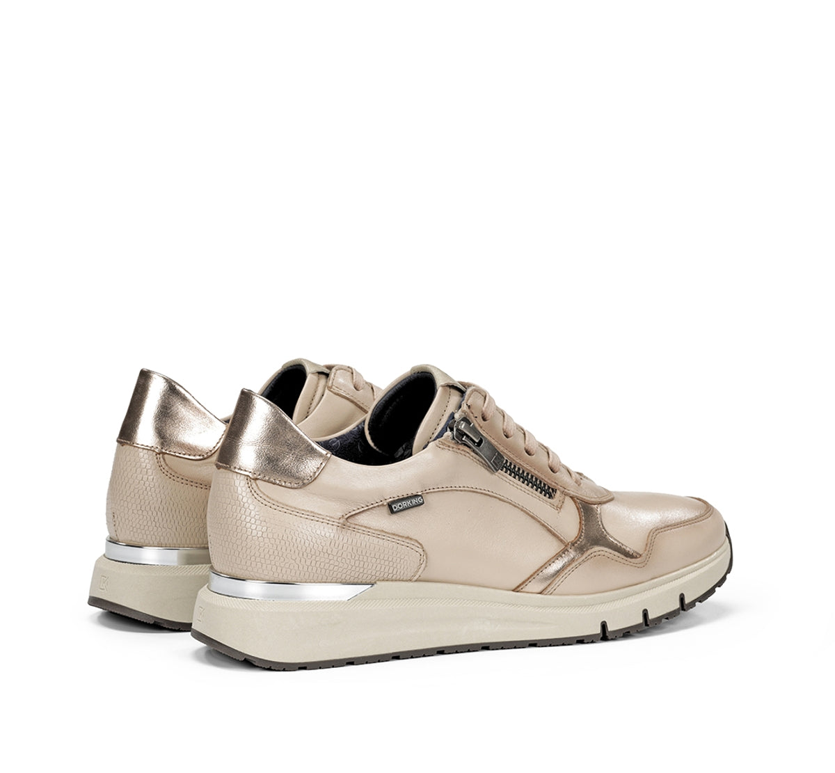 Dorking Serena D9212 baskets femme taupe cuir