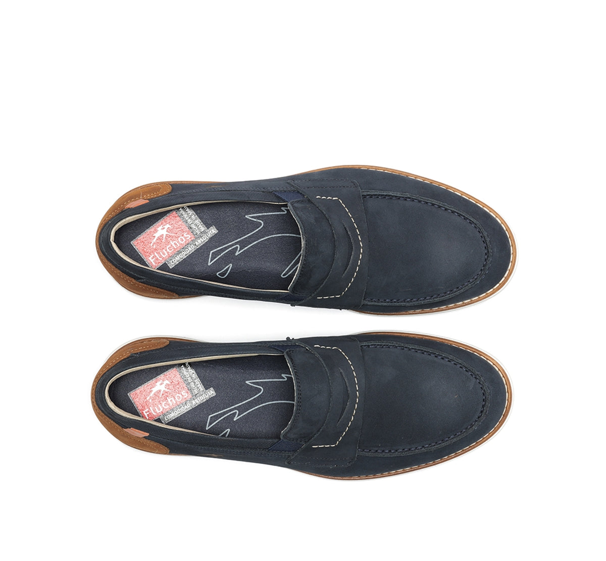 Fluchos Taylor F1980 mocassins bleus homme cuir