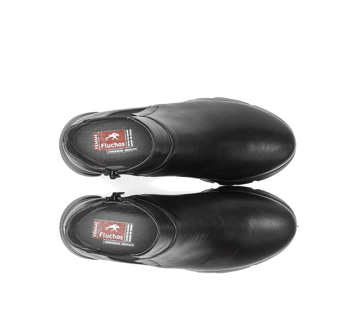 Fluchos Bona F1361 bottines noires femme compensées