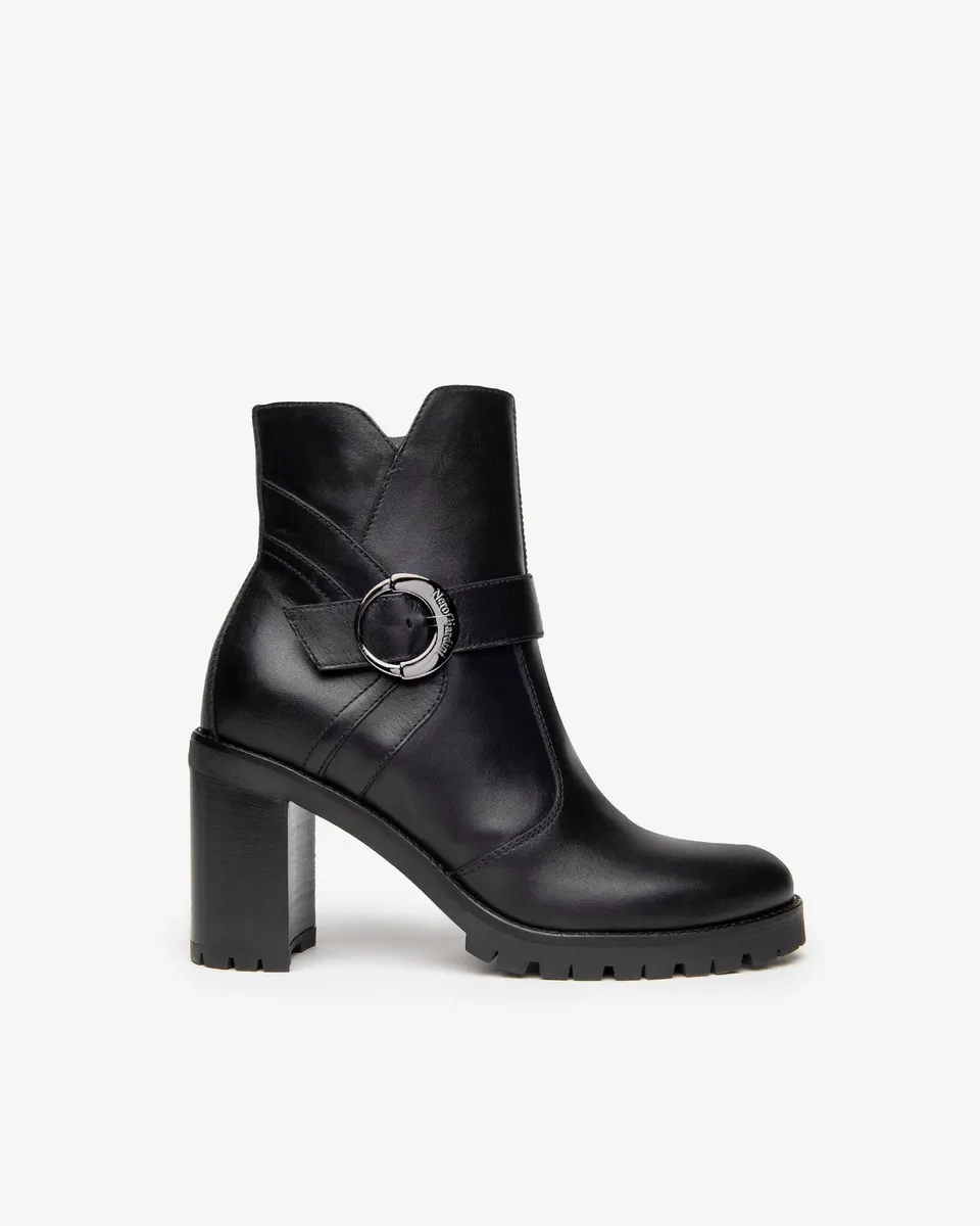 Nero Giardini Ankle Boots bottines cuir femme boucle talon 9 cm