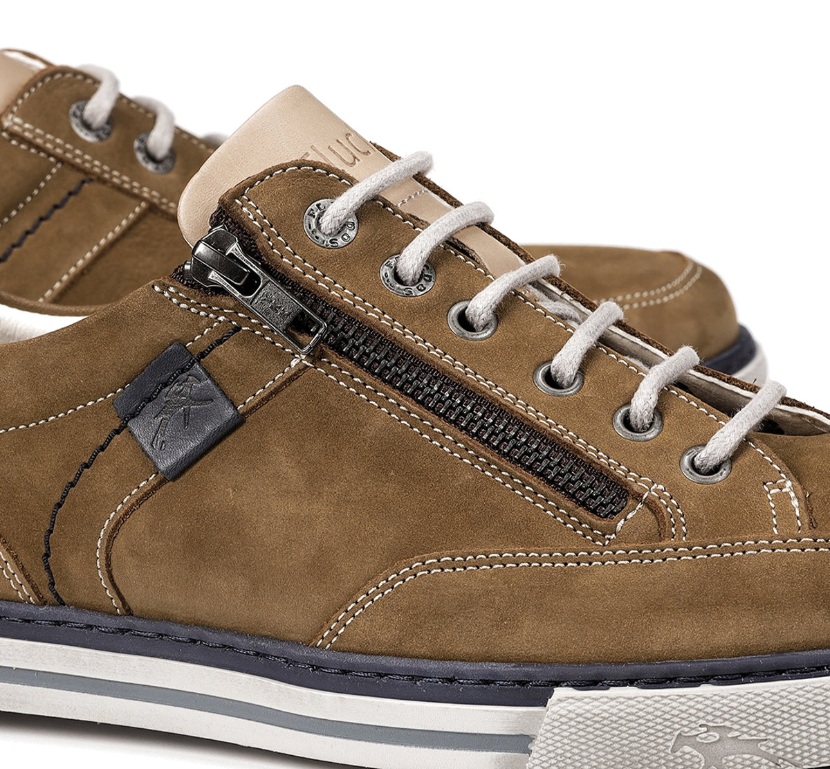 Fluchos Quebec 9376 chaussure sport verte homme cuir