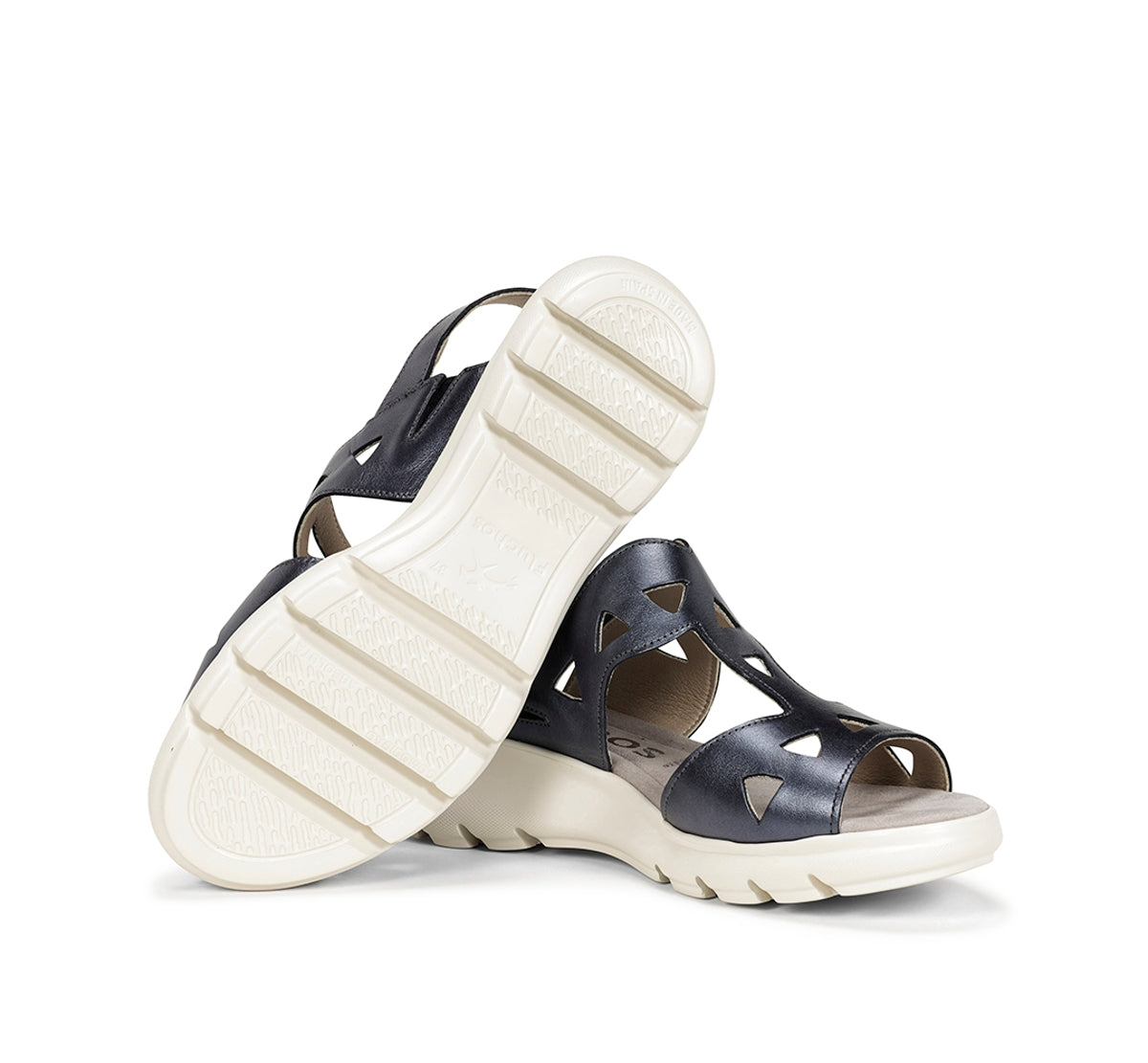 Fluchos Lua F1657 sandales femme bleu compensé