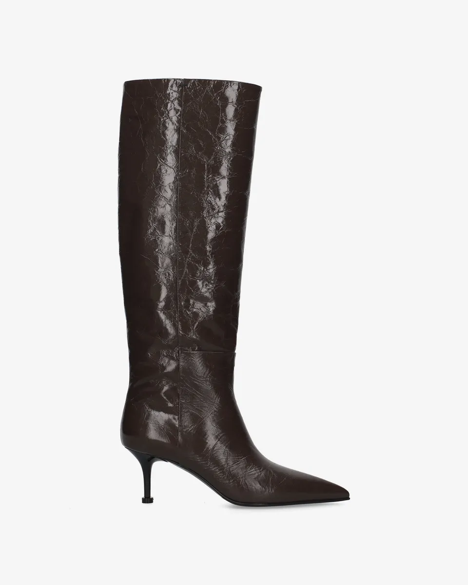 Premiata Boots bottes cuir marron pointure 38 talon 6,5 cm