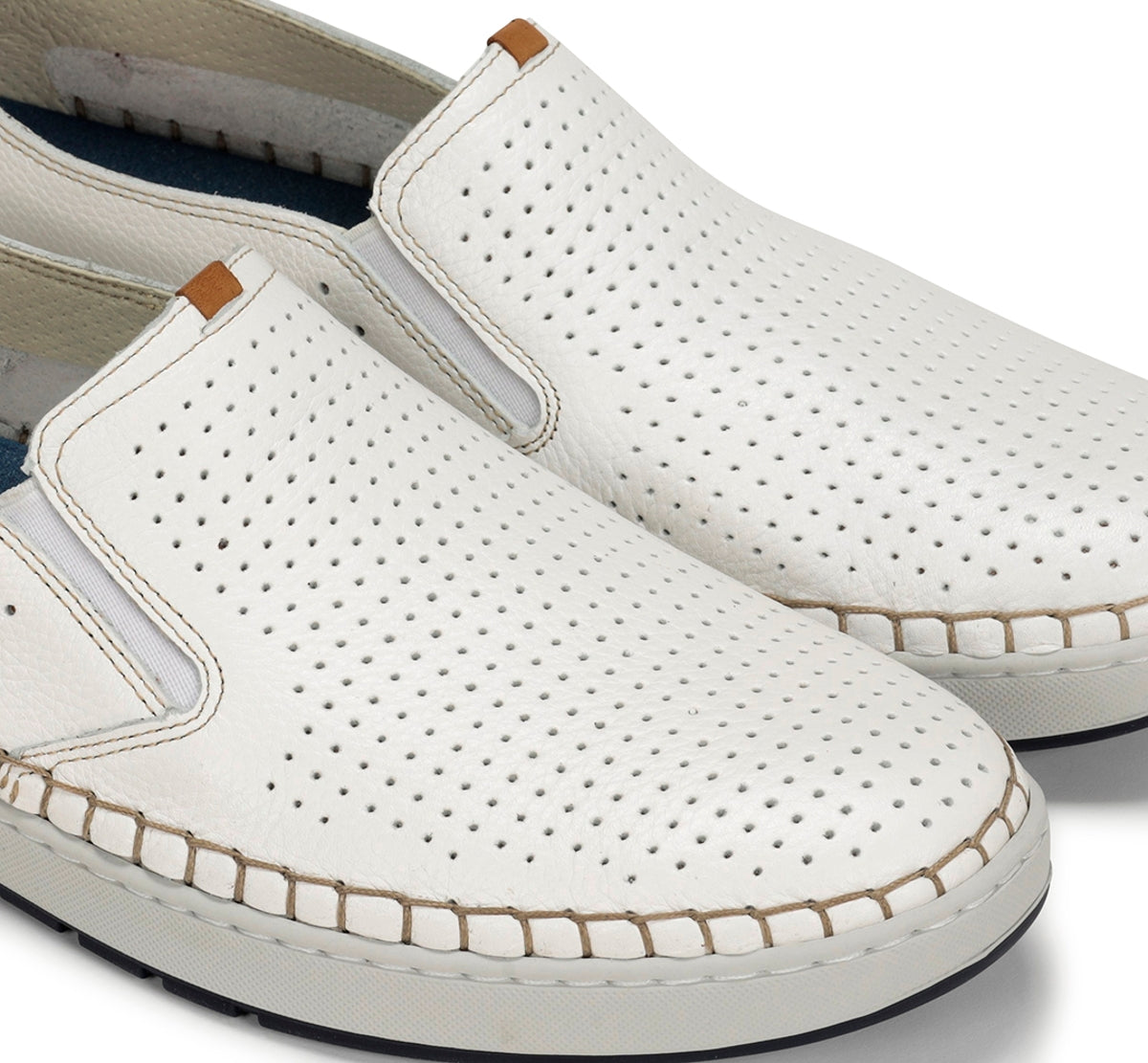 Fluchos Lester F1719 slip on blanc homme sans lacets