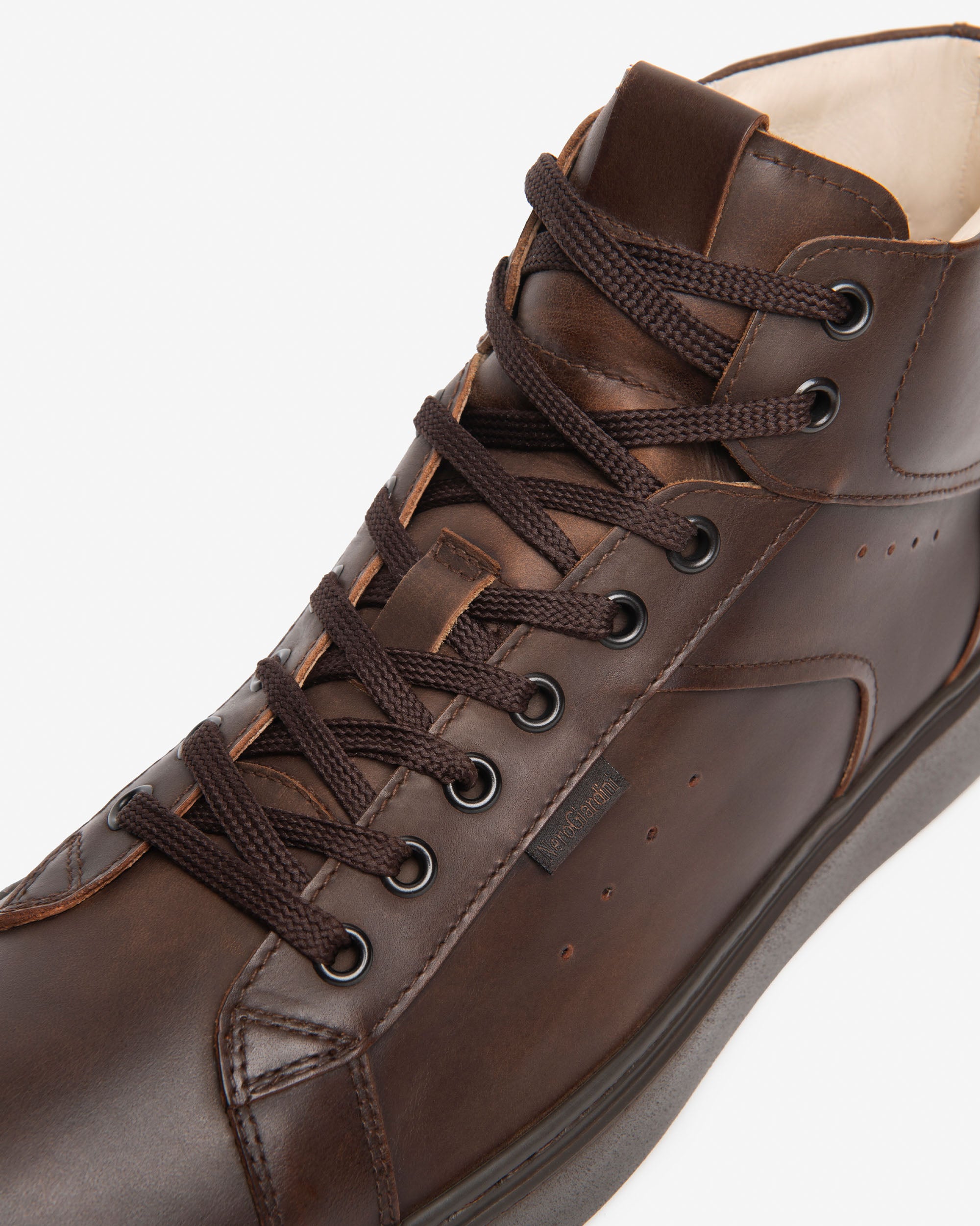 Nero Giardini Sneakers montantes cuir homme zip