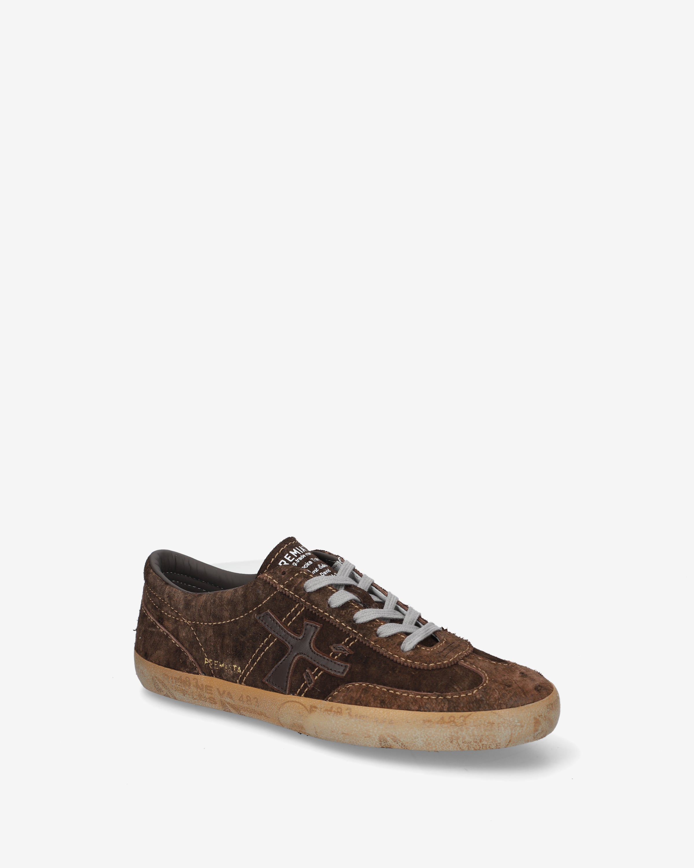 Premiata David 8601 sneakers homme marron foncé cuir