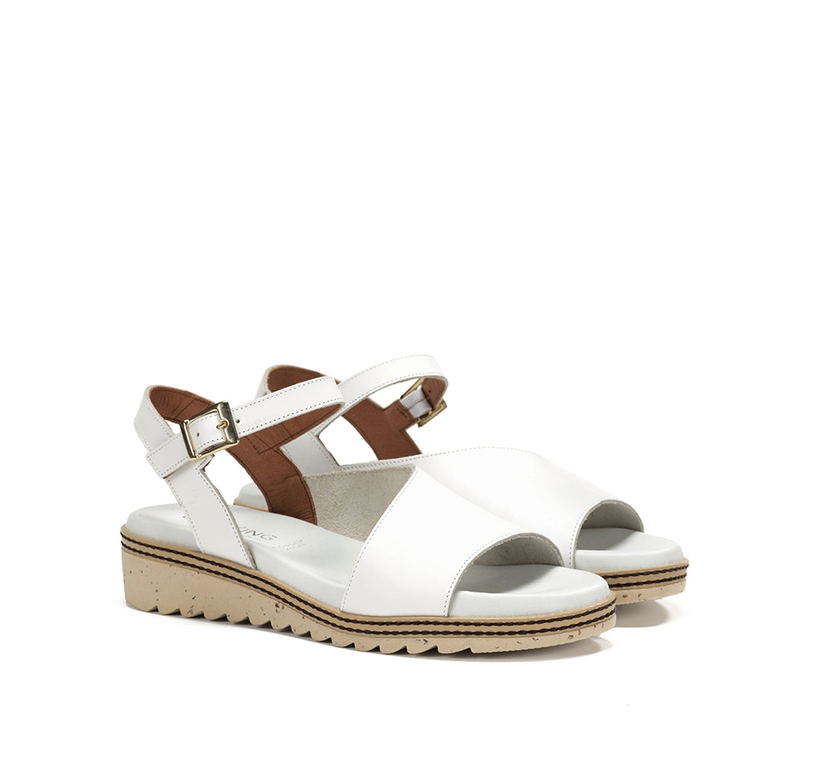 Dorking Espe D8771 sandales femme blanc velcro
