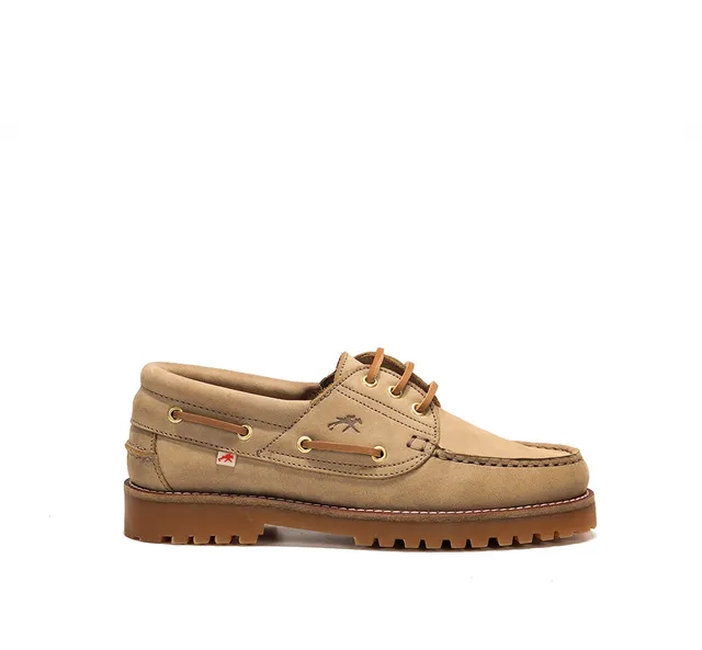 Fluchos Scott F0053 chaussures bateau taupe femme