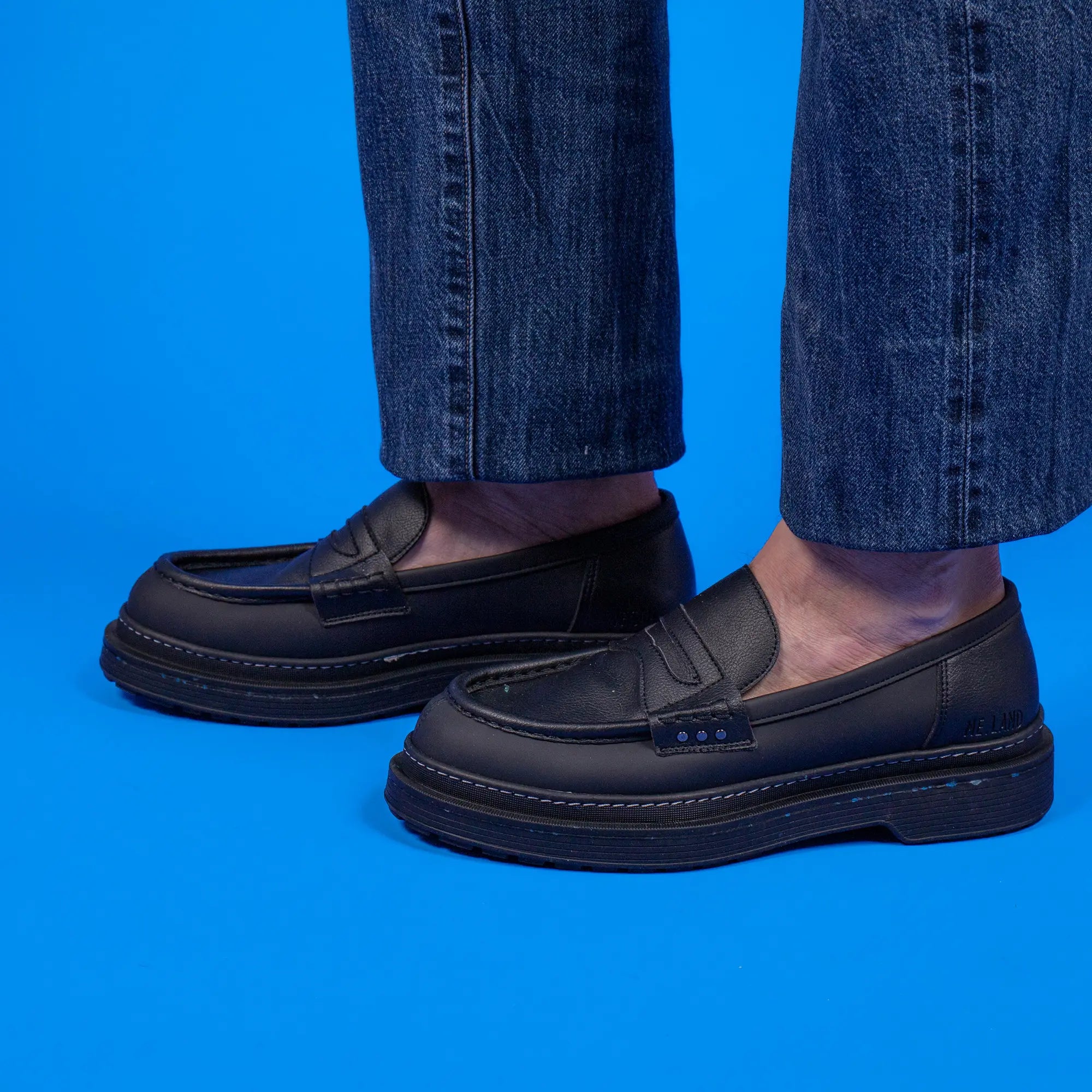 Me.Land Rando mocassin vegan cuir pomme noir