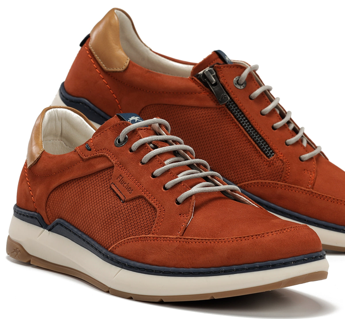 Fluchos Jeff F2211 Baskets Homme Orange Cuir