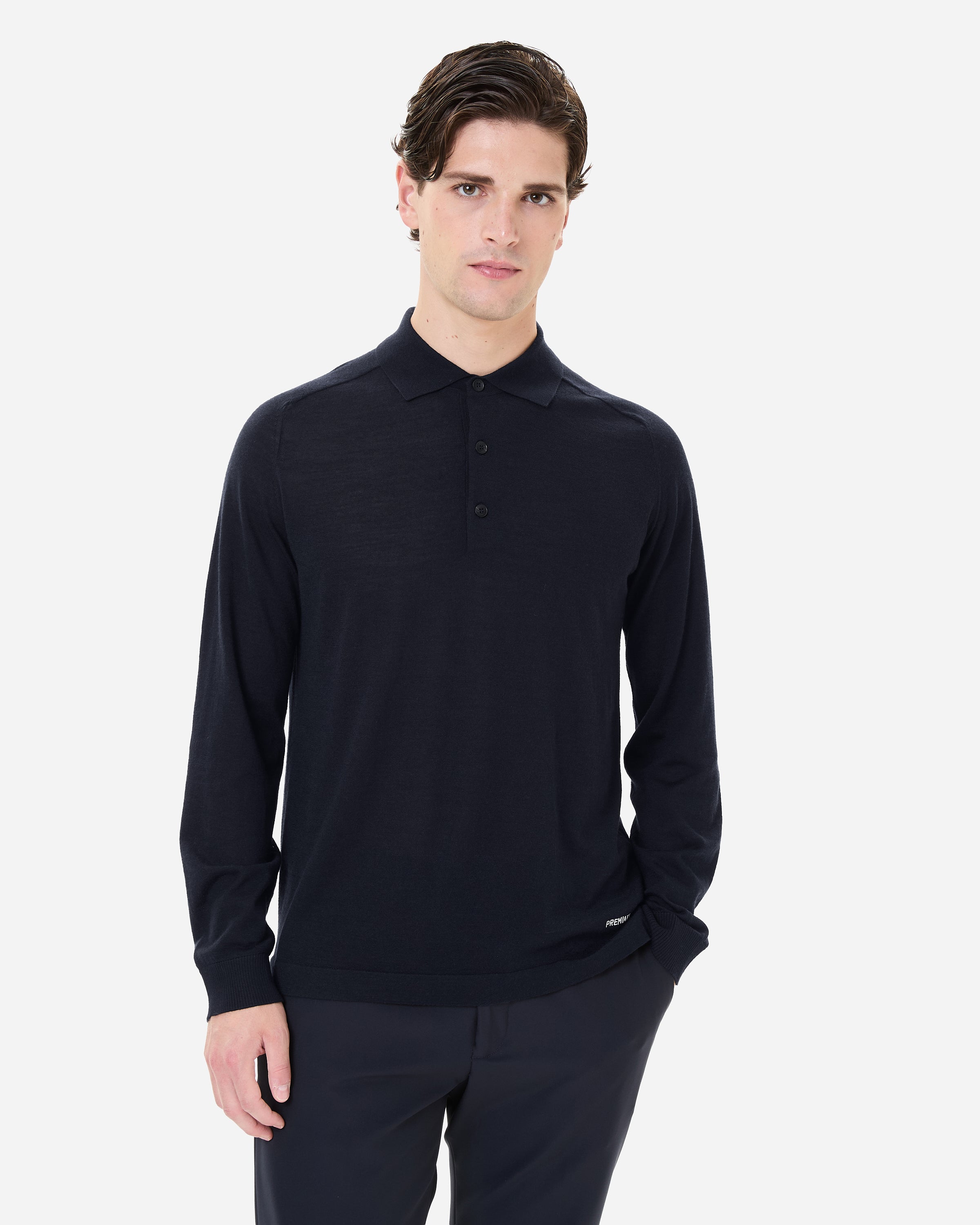 Premiata Polo Knit polo tricoté homme bleu marine