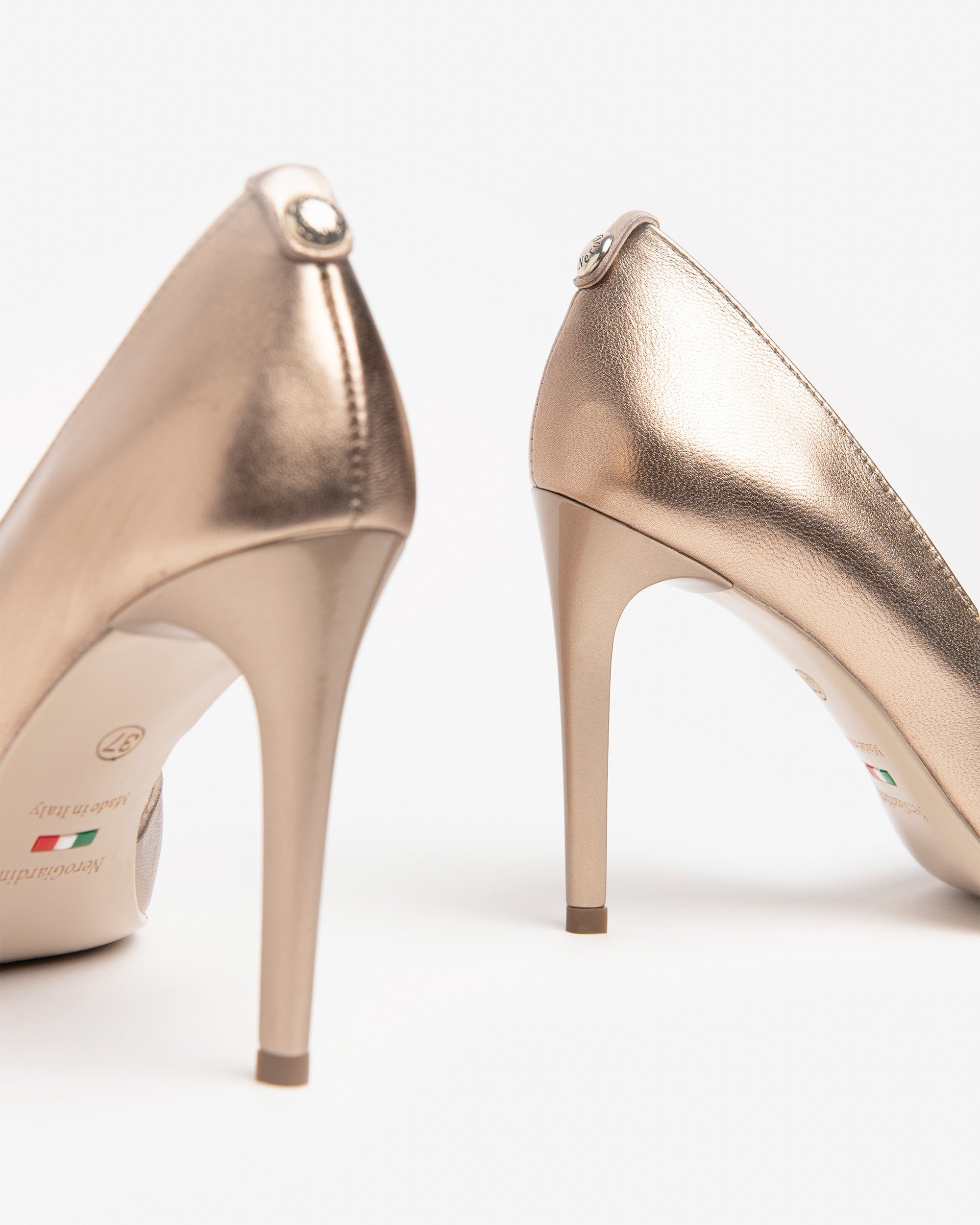 Nero Giardini Décolleté escarpins cuir noir talon 95 mm