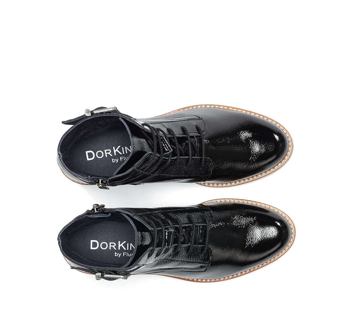 Dorking by Fluchos Lucero D8686 bottines noires crêpe