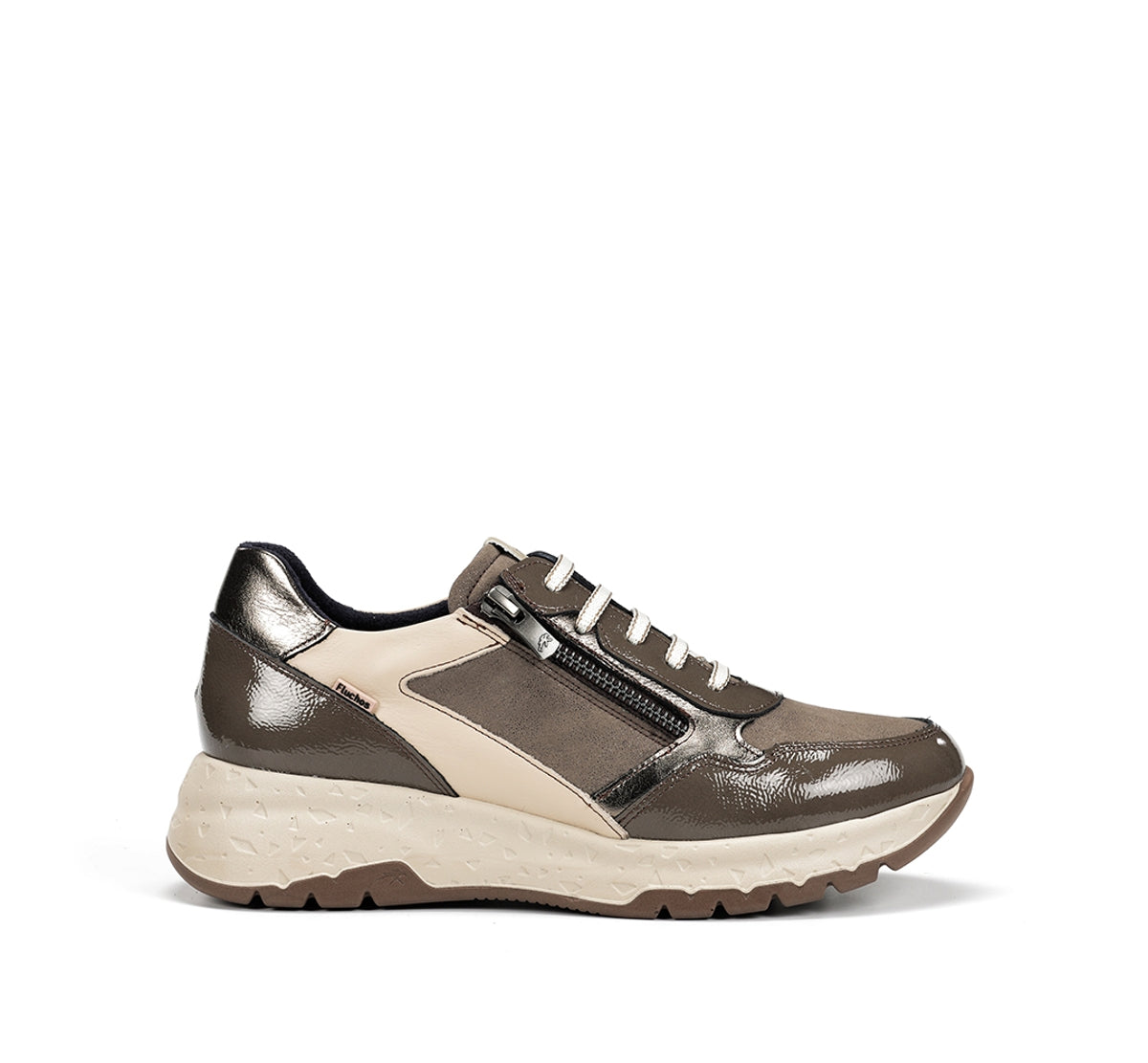 Fluchos Nexus F2308 baskets femme taupe cuir confort