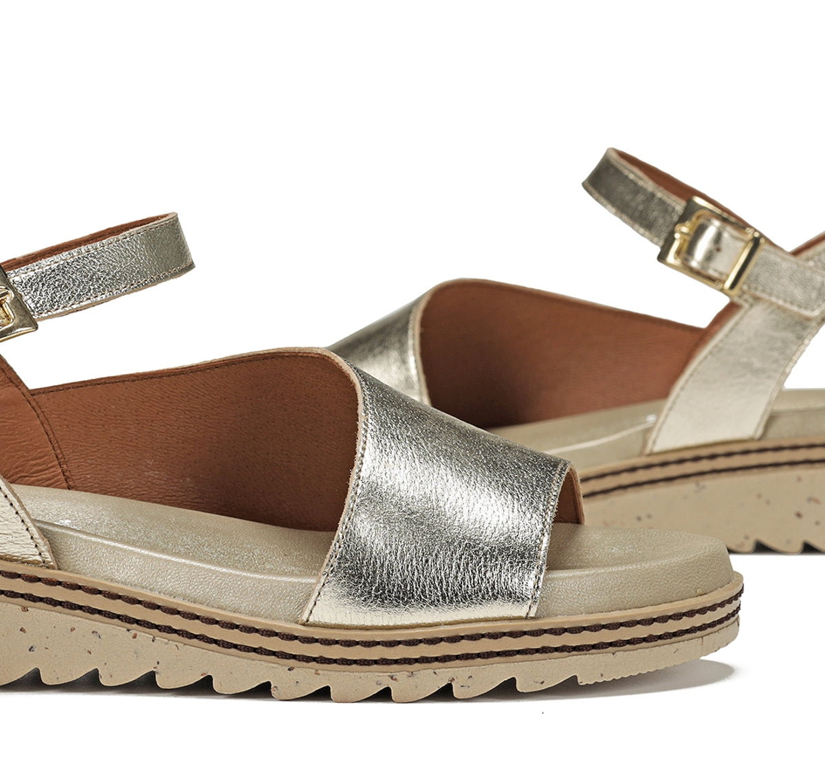 Dorking Espe D8771 sandale femme dorée cuir