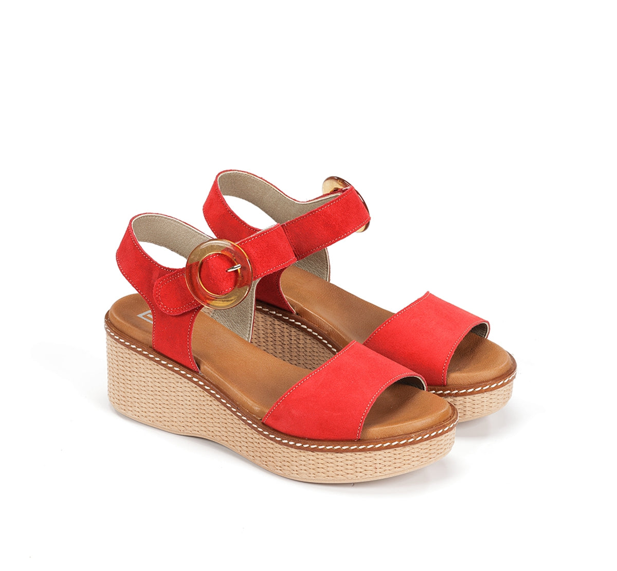 Dorking Nido D9450 sandales femme rouge plateforme