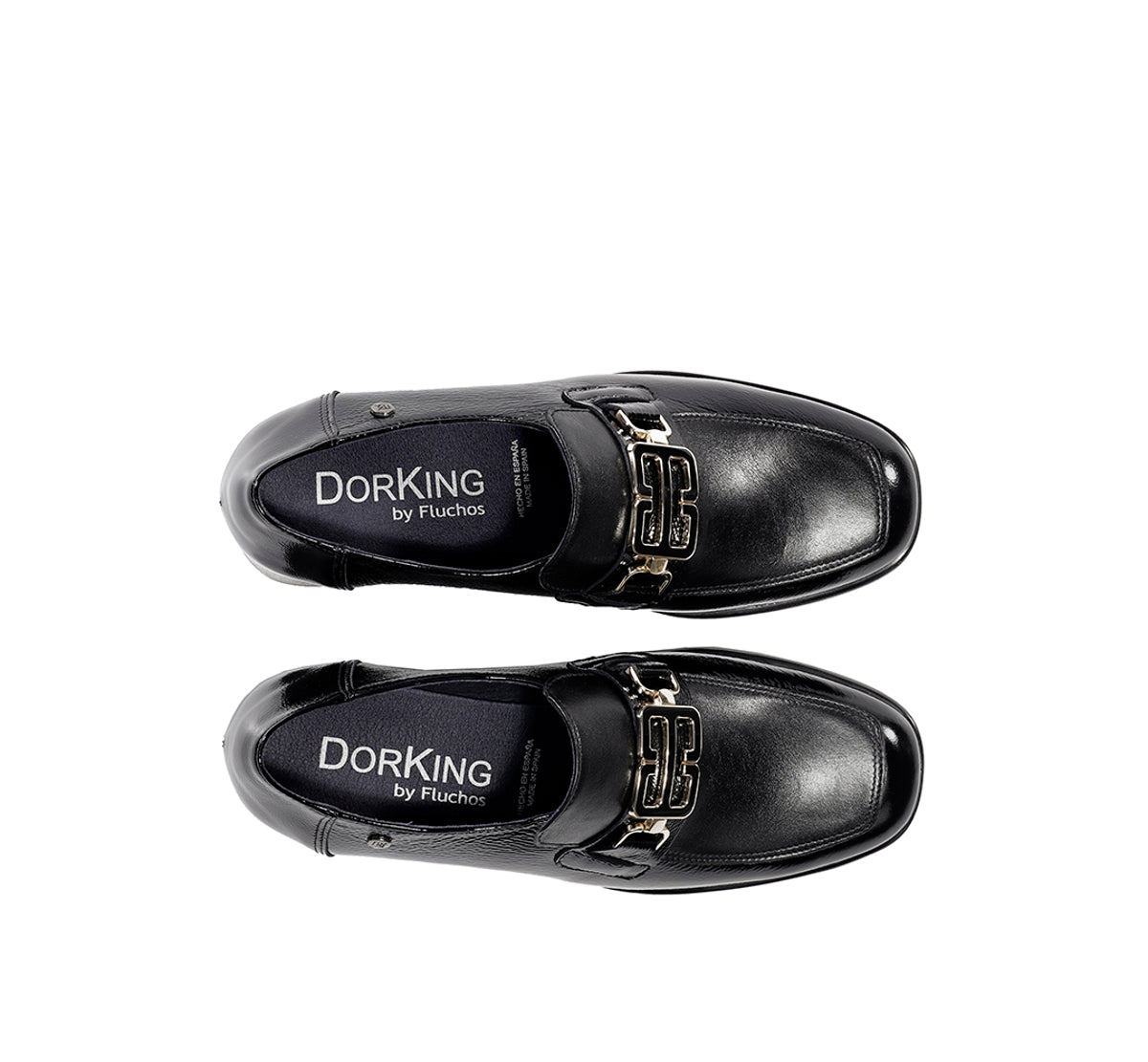 Dorking by Fluchos Ikia D9774 mocassin noir femme cuir