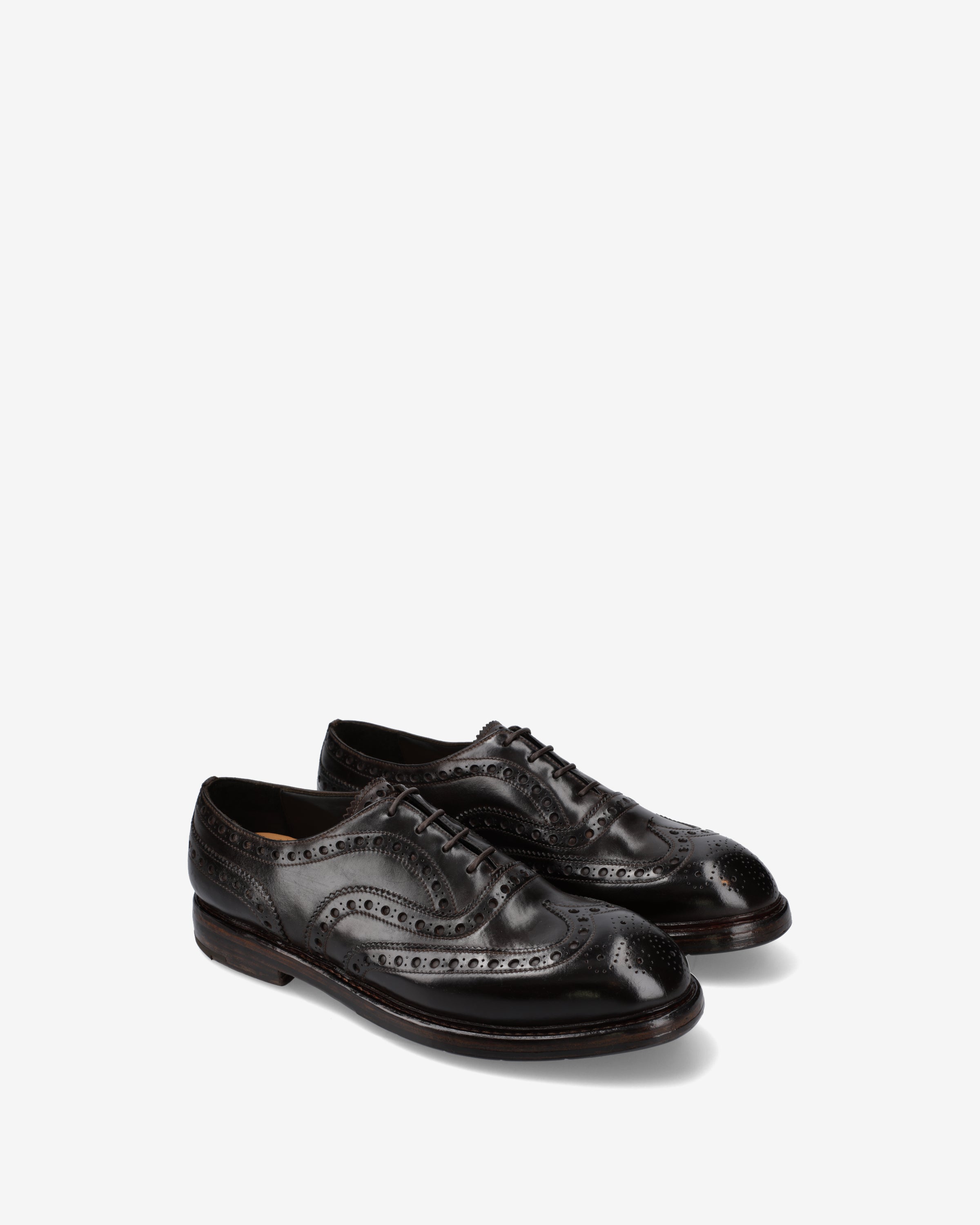 Premiata Oxford Brogue derby cuir cordovan noir