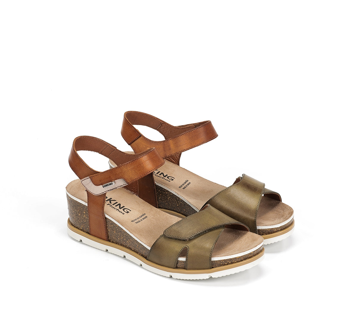 Fluchos Dorking Gold D9512 sandale verte compensée