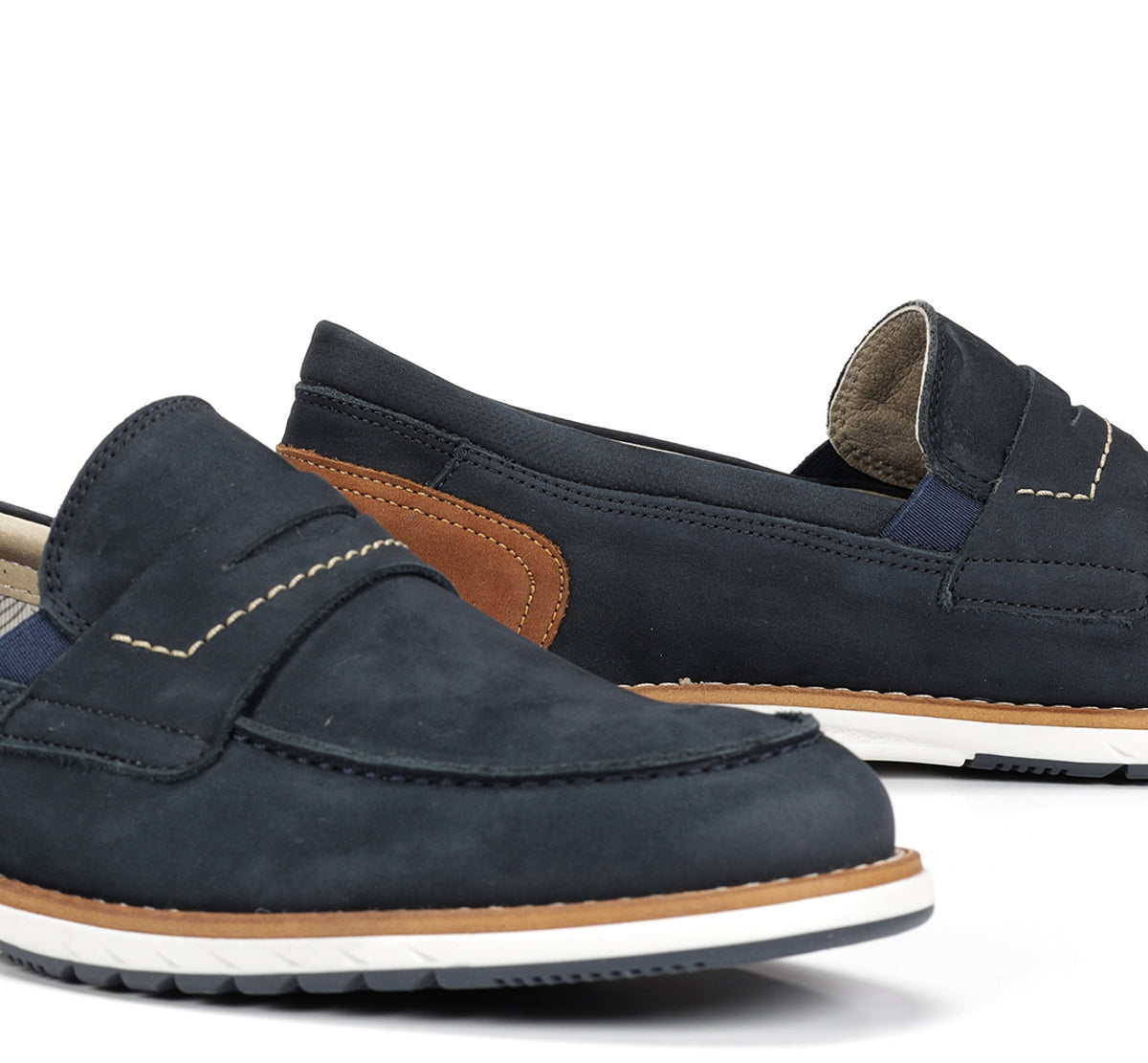 Fluchos Taylor F1980 mocassins bleus homme cuir